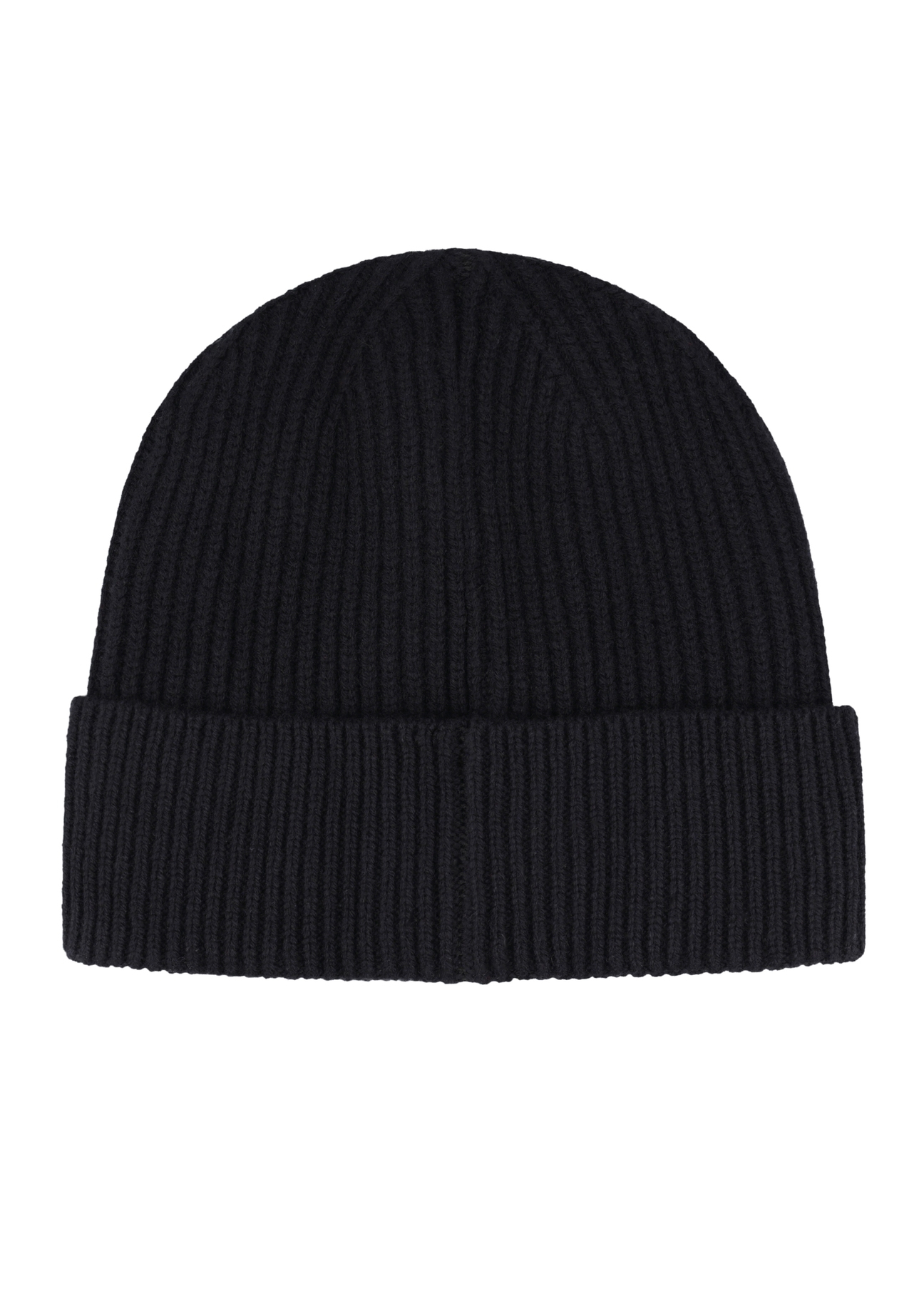 Black men's woolen hat CZAMT-0085-99(Z26), product view from the back on a white background.
