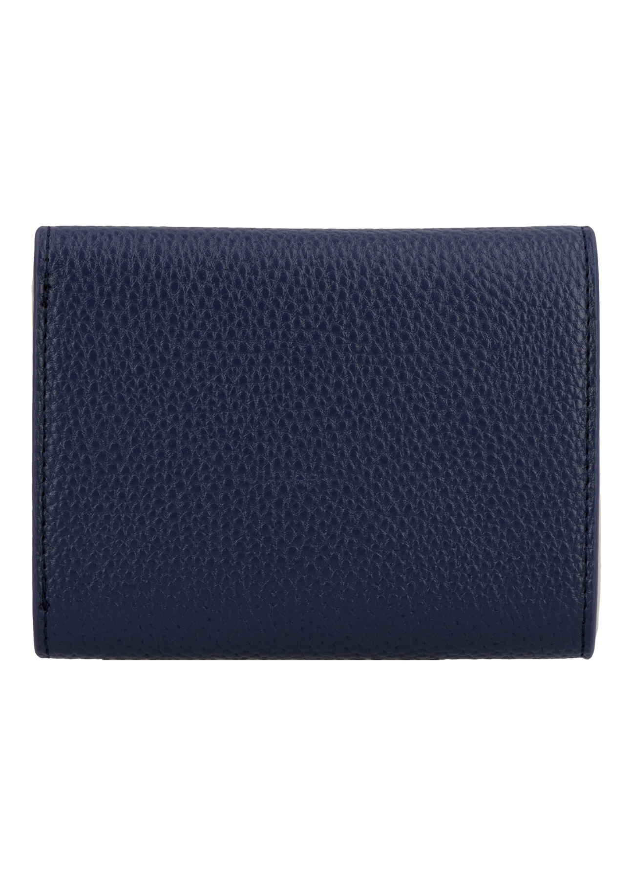 Dark navy blue medium women's wallet POREC-0440-7E(Z26), product view from the back on a white background.