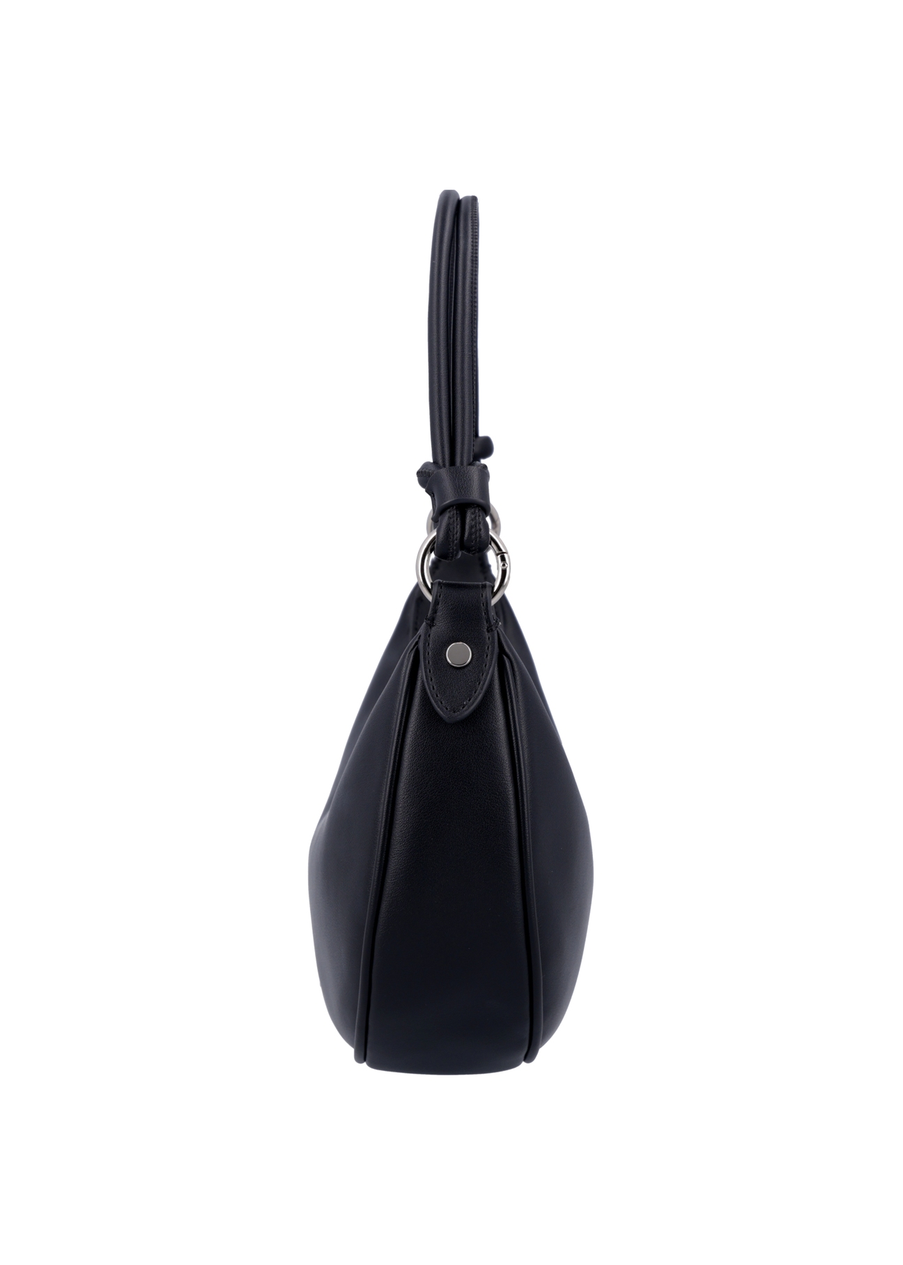 Black small women's hobo bag TOREC-1097-99(Z26), side product view on white background.