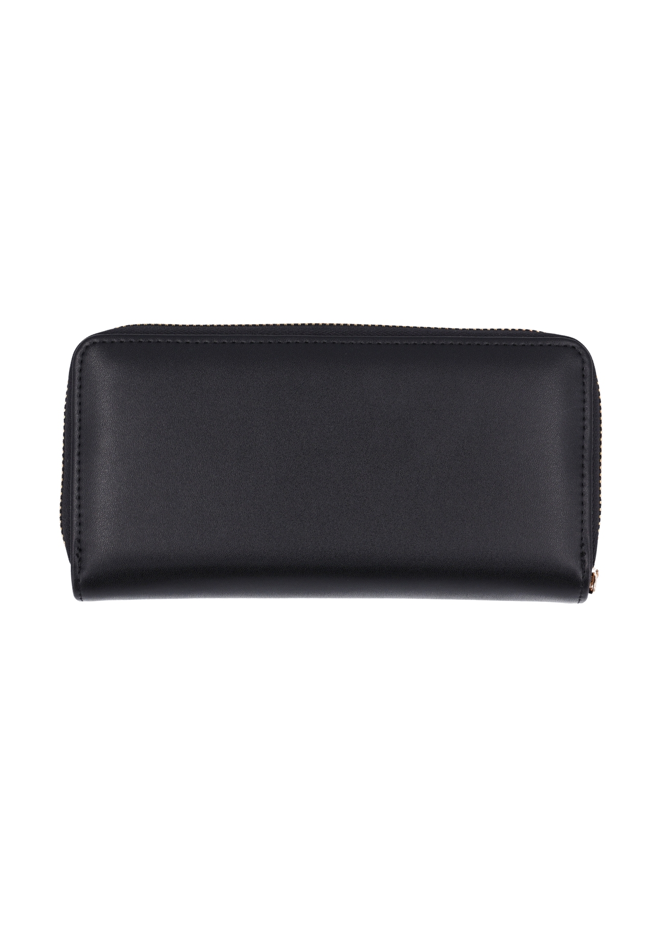 Black large women's wallet POREC-0444-99(Z26), back view of the product on a white background.