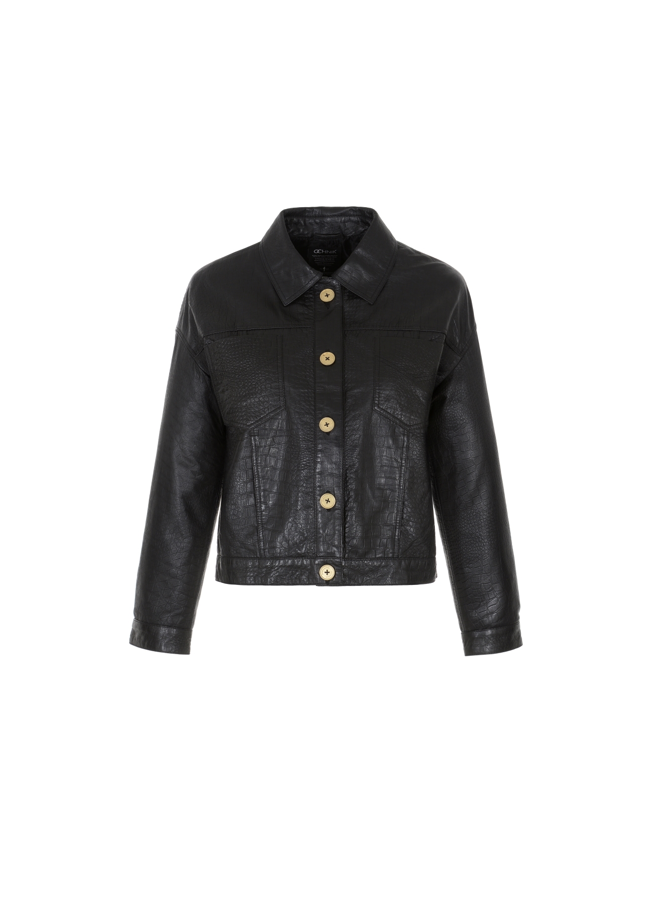 Women's leather transitional jacket KURDS-0302-1155(W22)-03