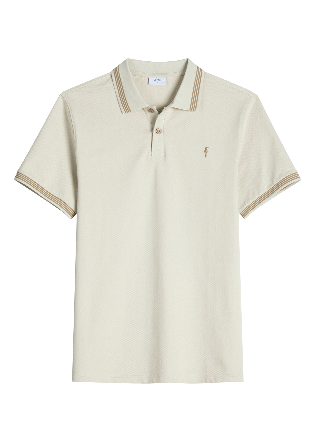 Light beige polo shirt POLMT-0090-1A(W26)