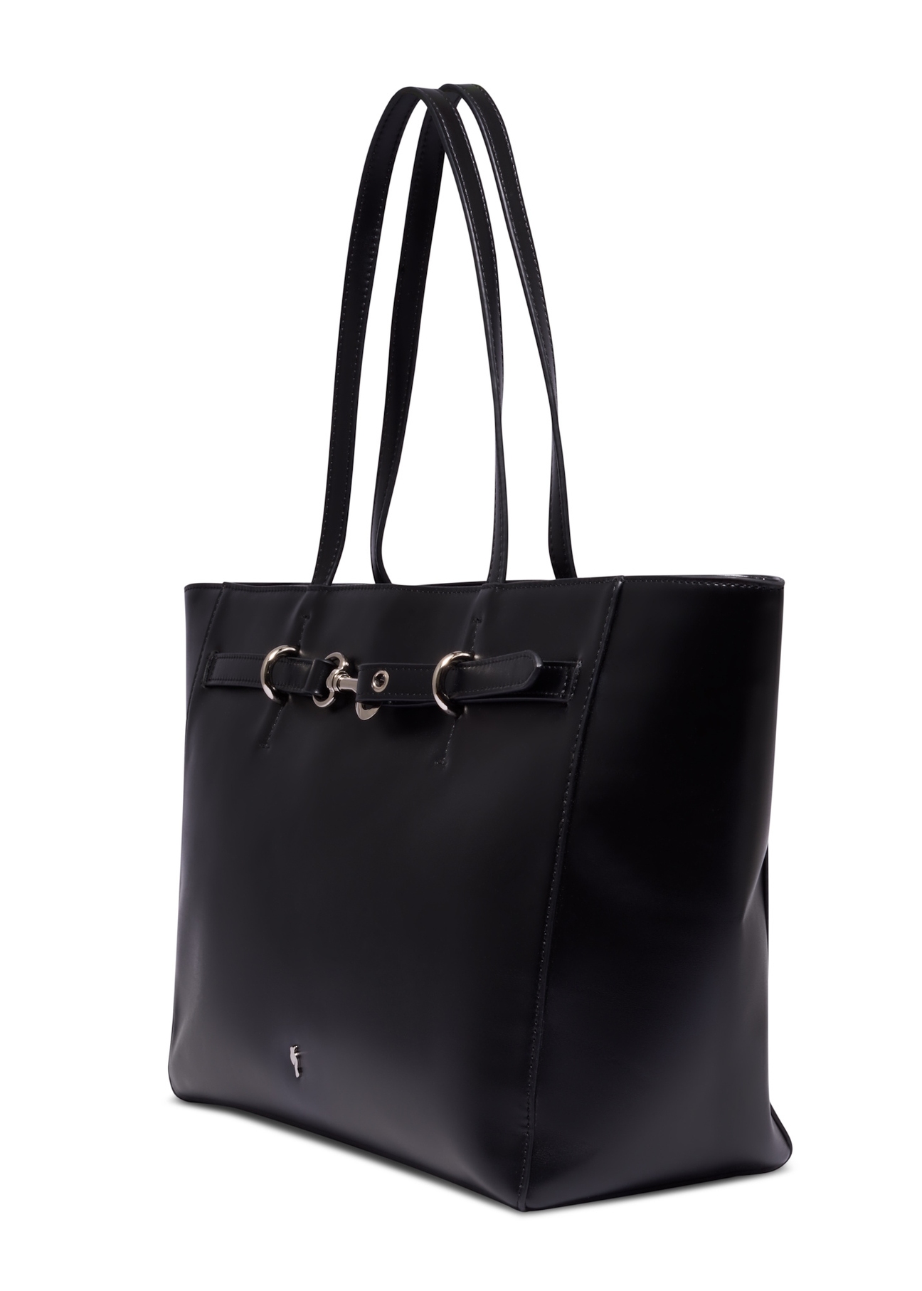Women's shopper bag in black TOREC-1340-99(Z26), diagonal product view on a white background.