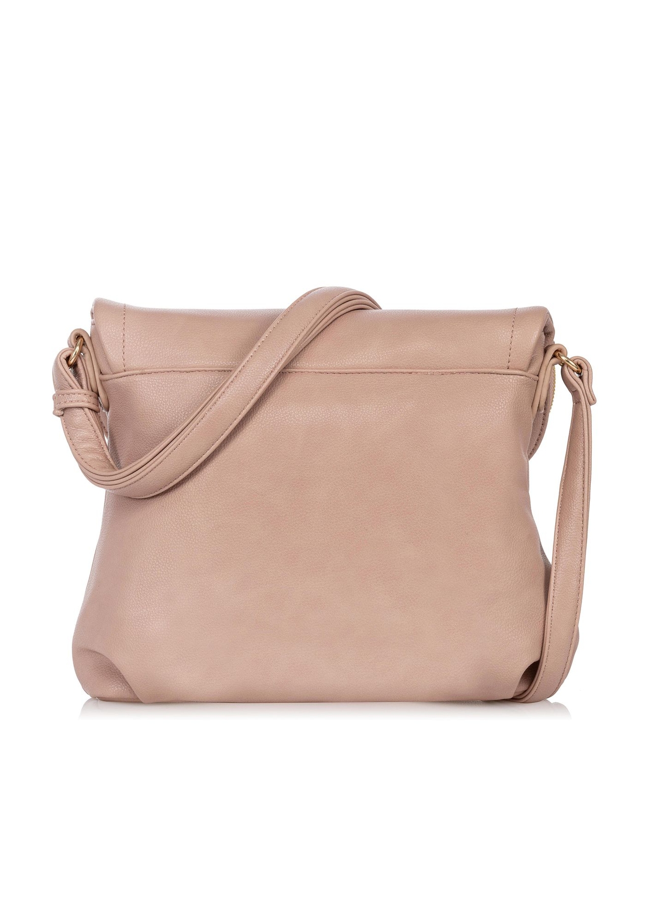 Pink women's handbag with tassels TOREC-0761-32(W23)-04