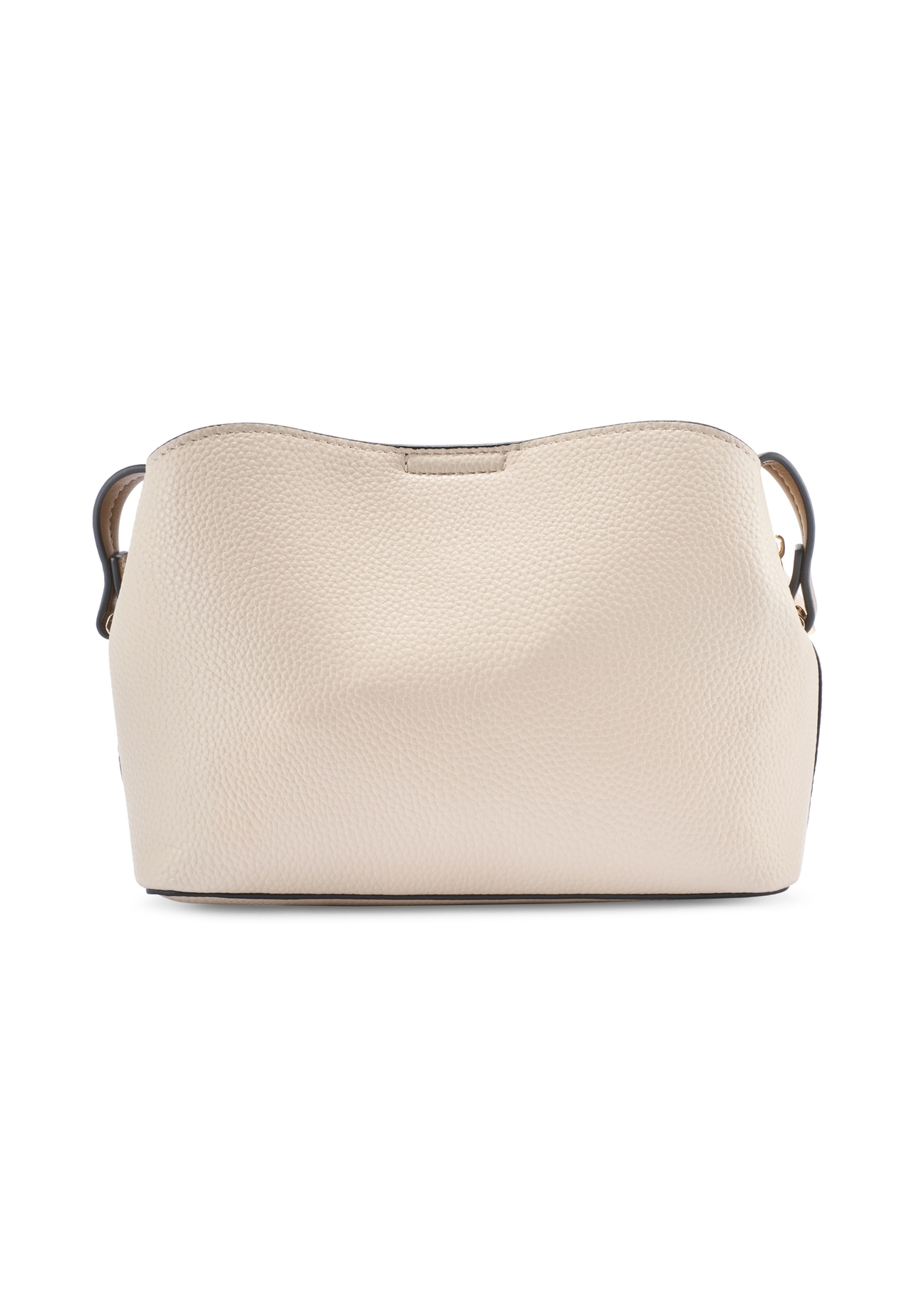 Small cream women's handbag TOREC-0768-0B(W26), product view from the back on a white background.