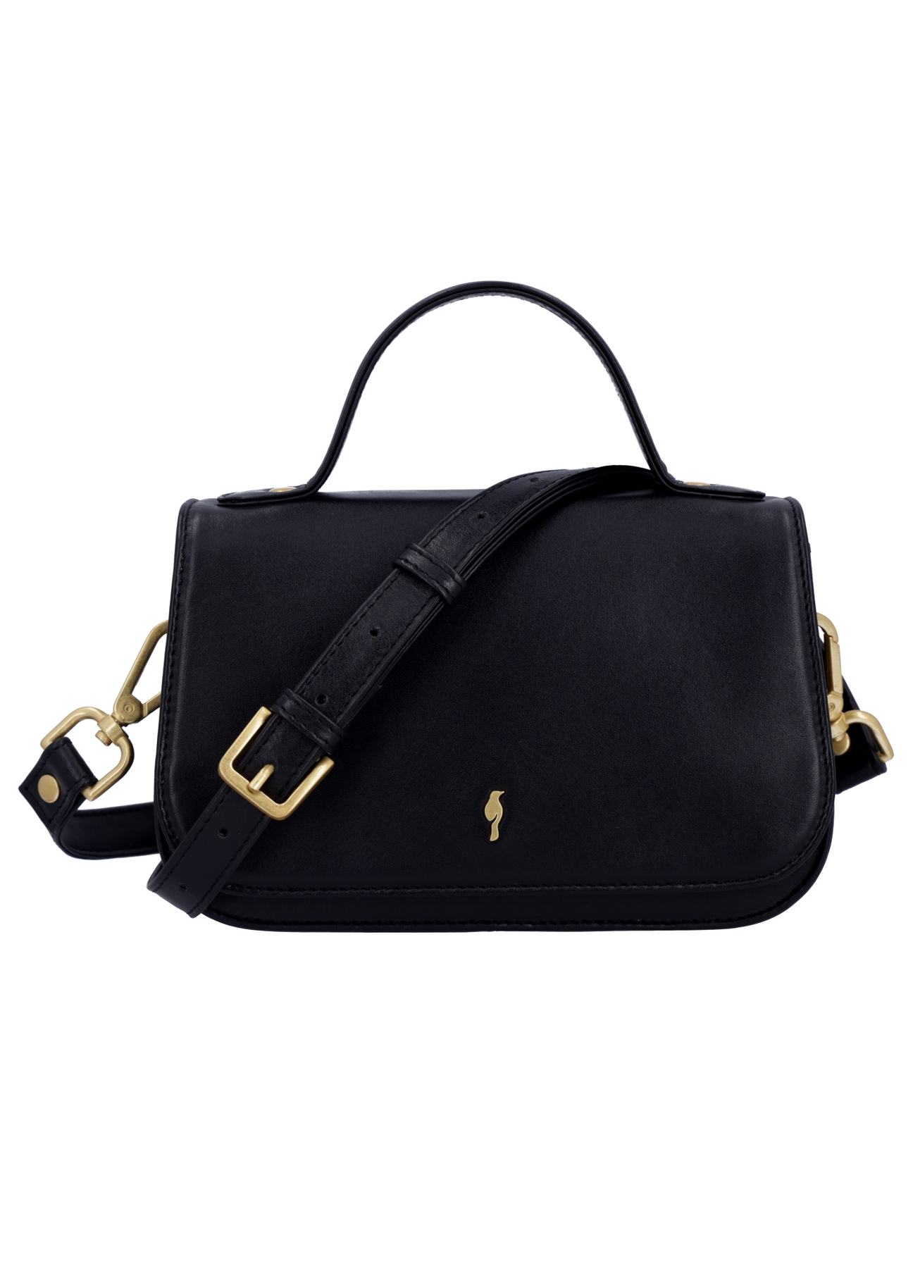 Small leather elegant women's handbag TORES-1332-99(W26), product view from the front on a white background.