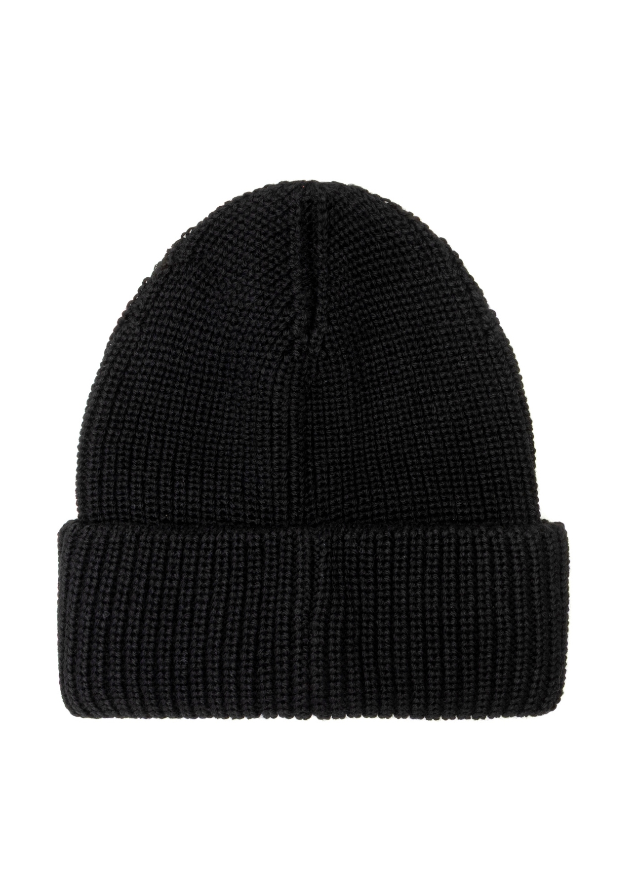 Black women's wool hat CZADT-0207-99(Z25), product view from the back on a white background.