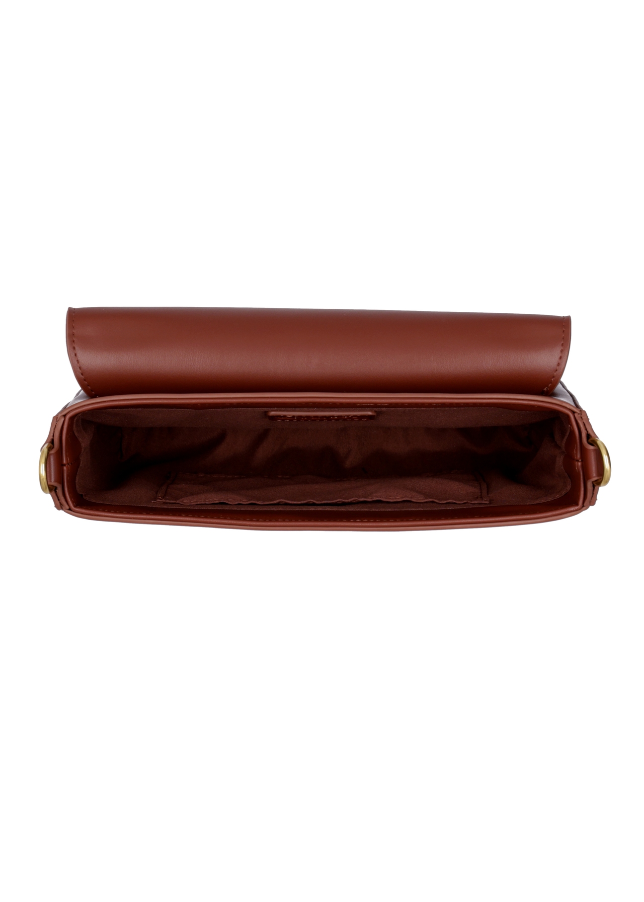 Light brown women's shoulder bag TOREC-1262-1G(Z26), product view inside on white background.