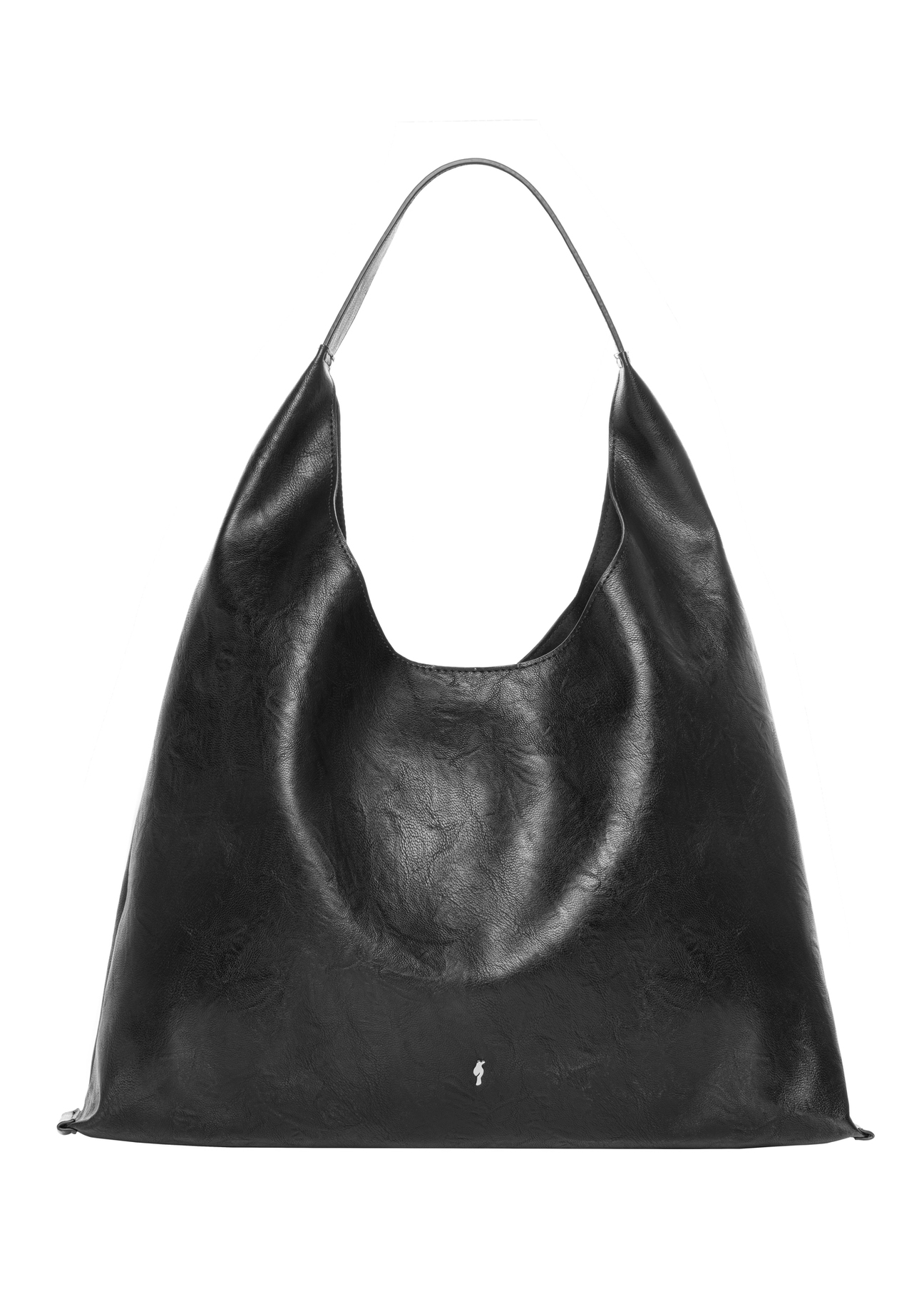 Black women's shopper shoulder bag TOREC-1385-99(Z26). Front view on a white background.