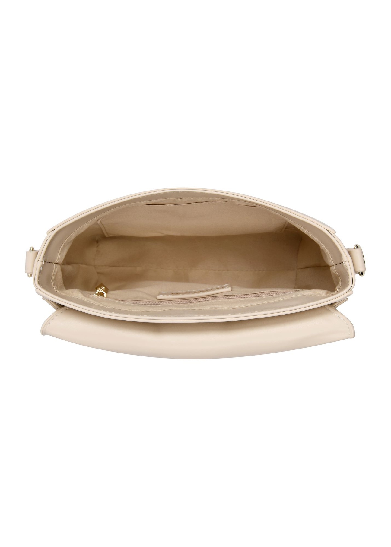 Cream leather women's postbag TORES-0985-12(W24)-05