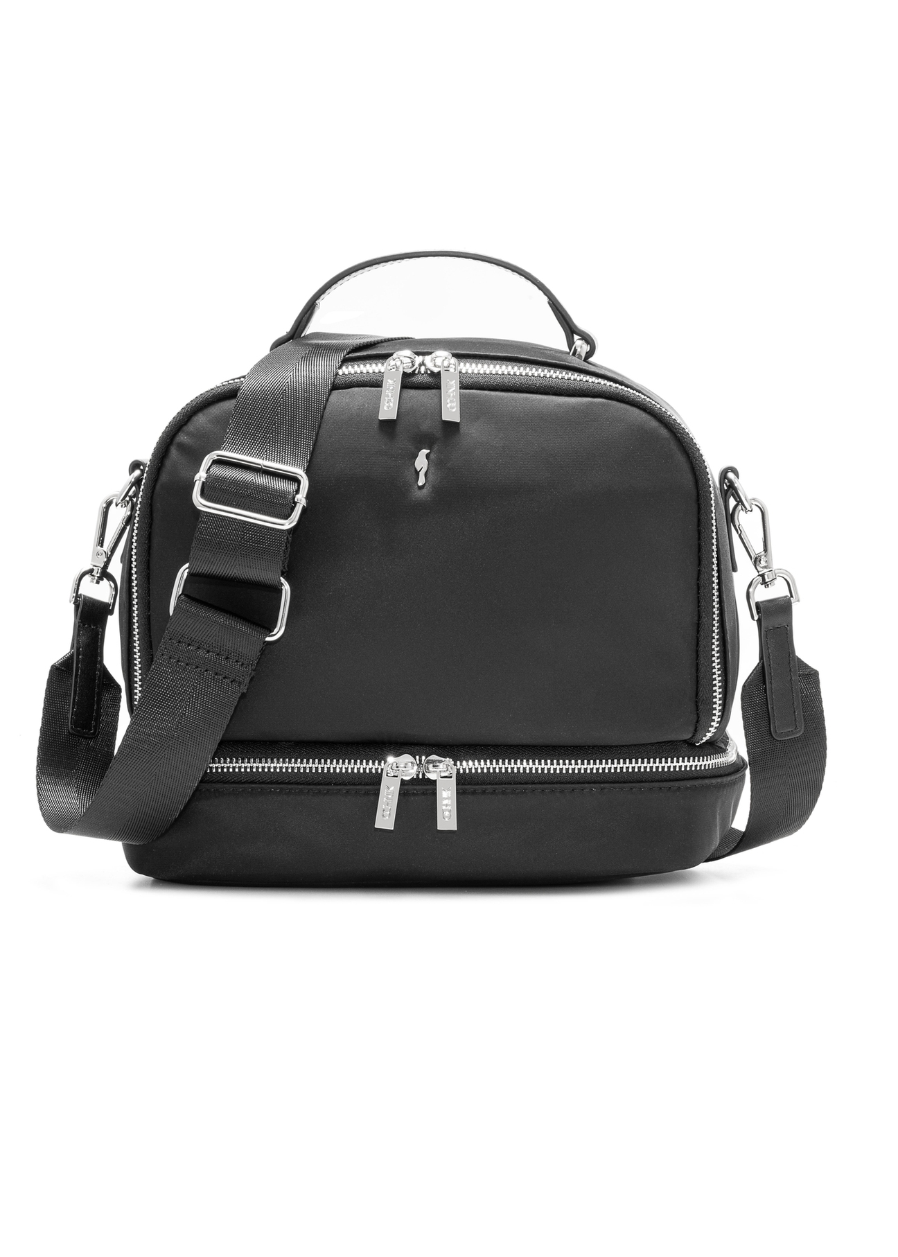 Black lunch bag TOREN-0329-99(Z25), front product view on white background.