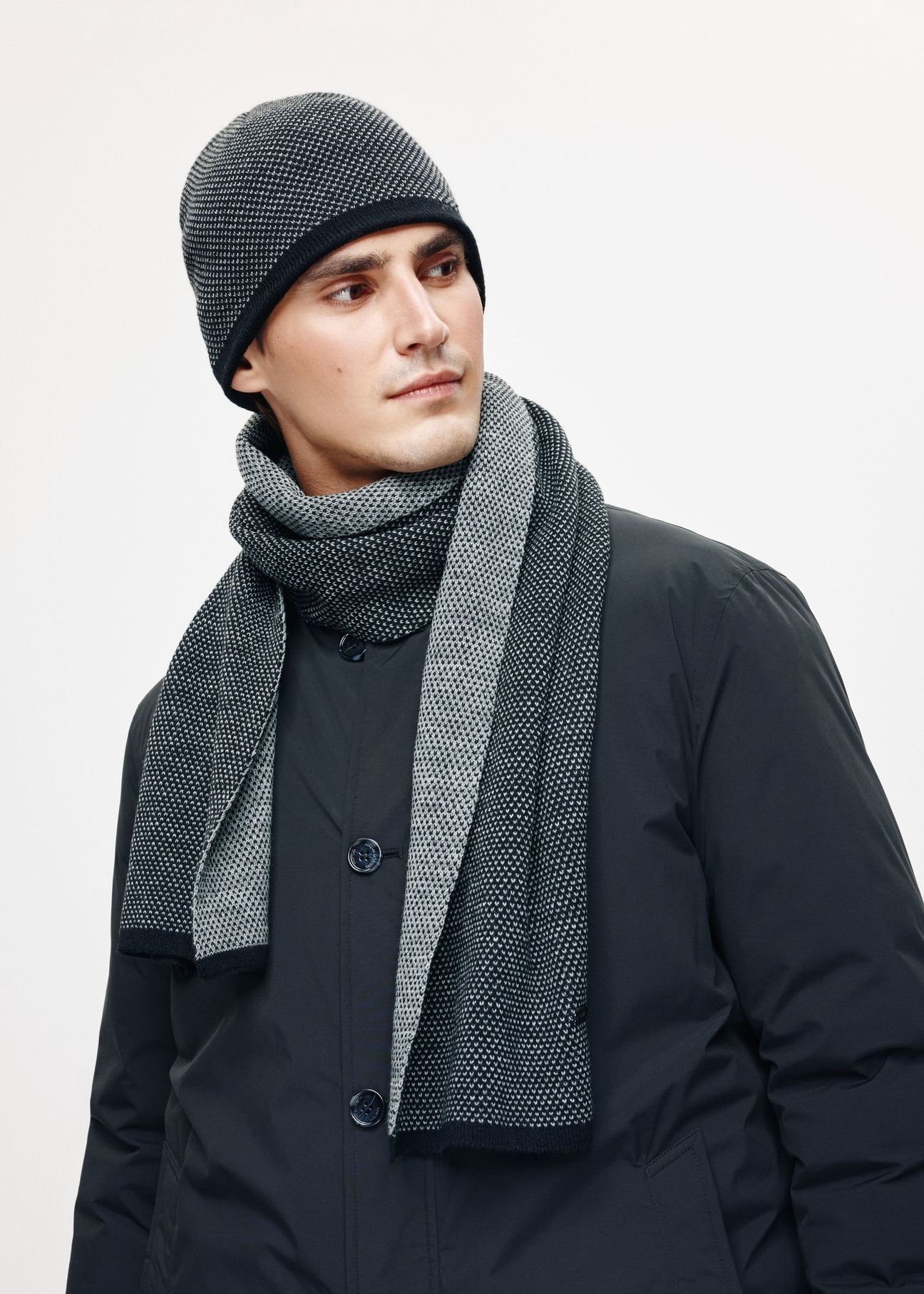 Classic men's winter scarf SZAMT-0076-9J(Z26)
