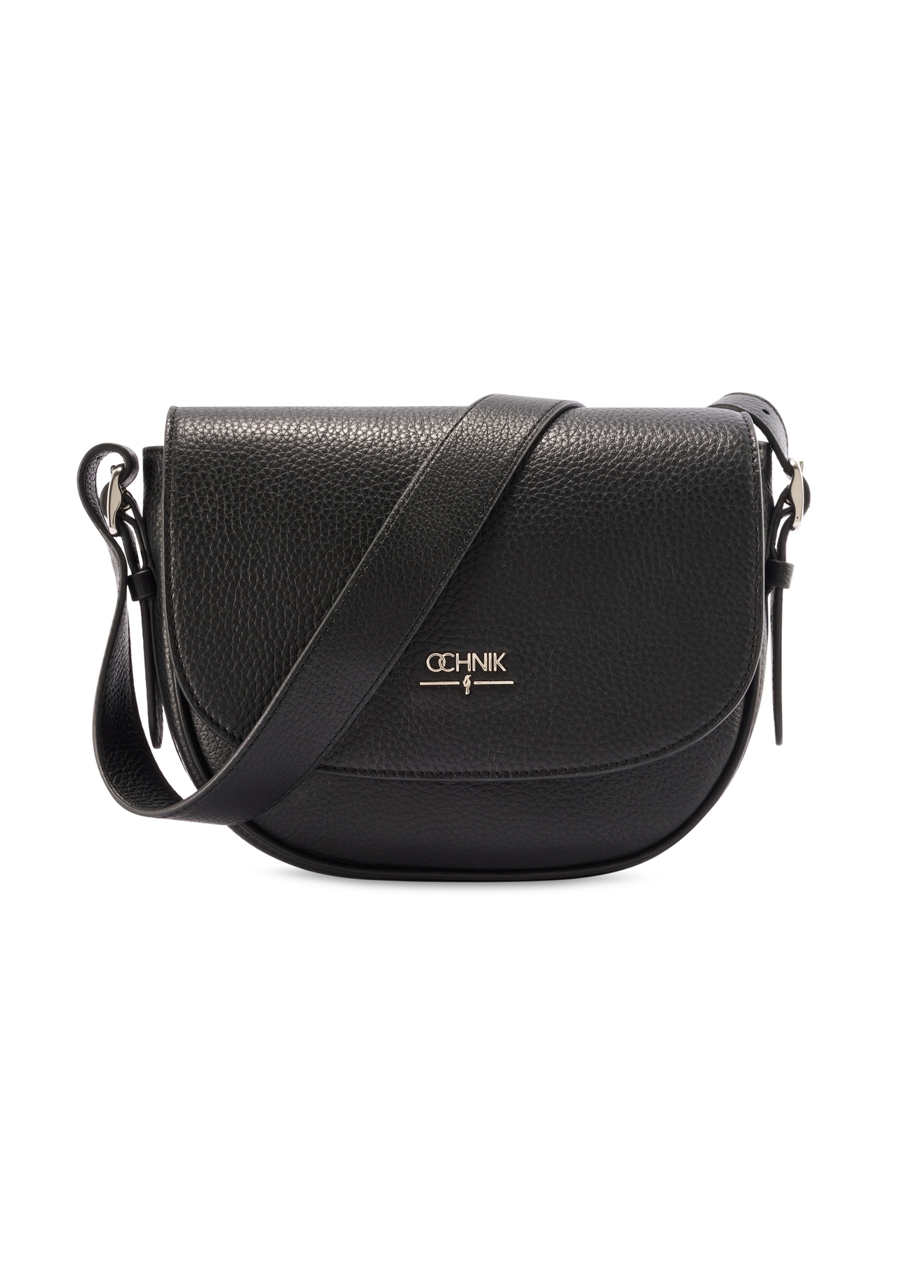 Women's black pebbled messenger bag TORES-1122D-99(Z25)