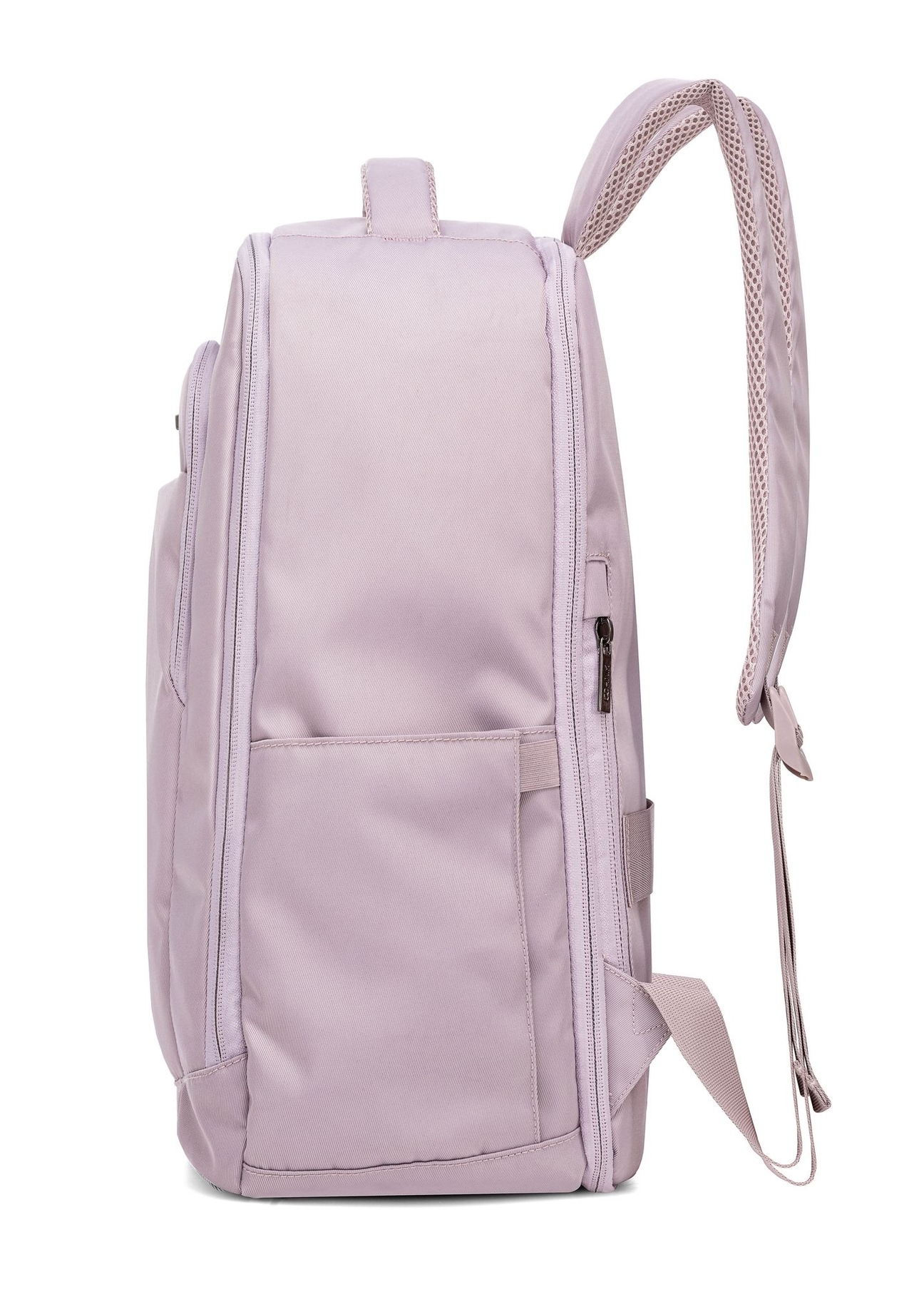 Pink backpack PLCMN-0014A-31(Z25), side product view on white background.