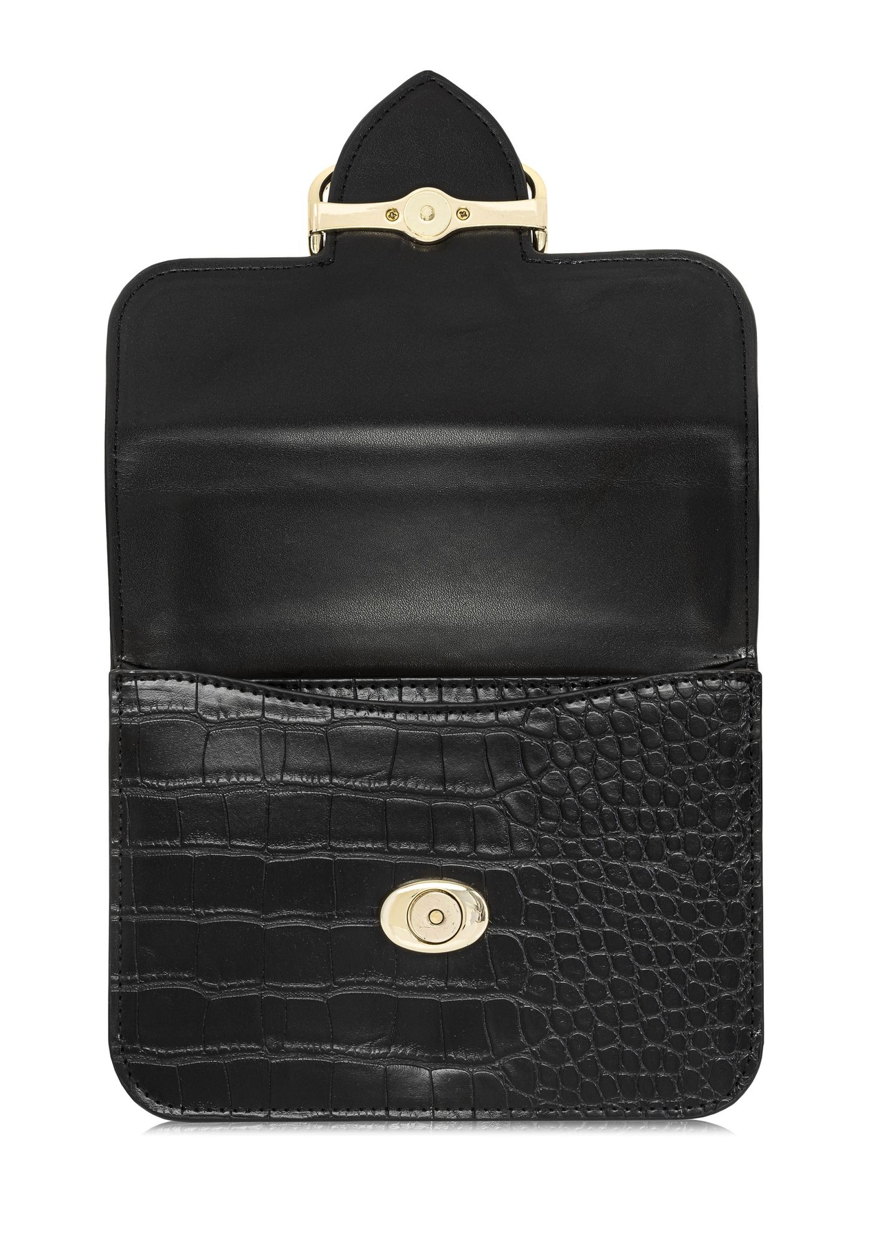 Black small croco women's handbag TOREC-1009-97(W25)-05