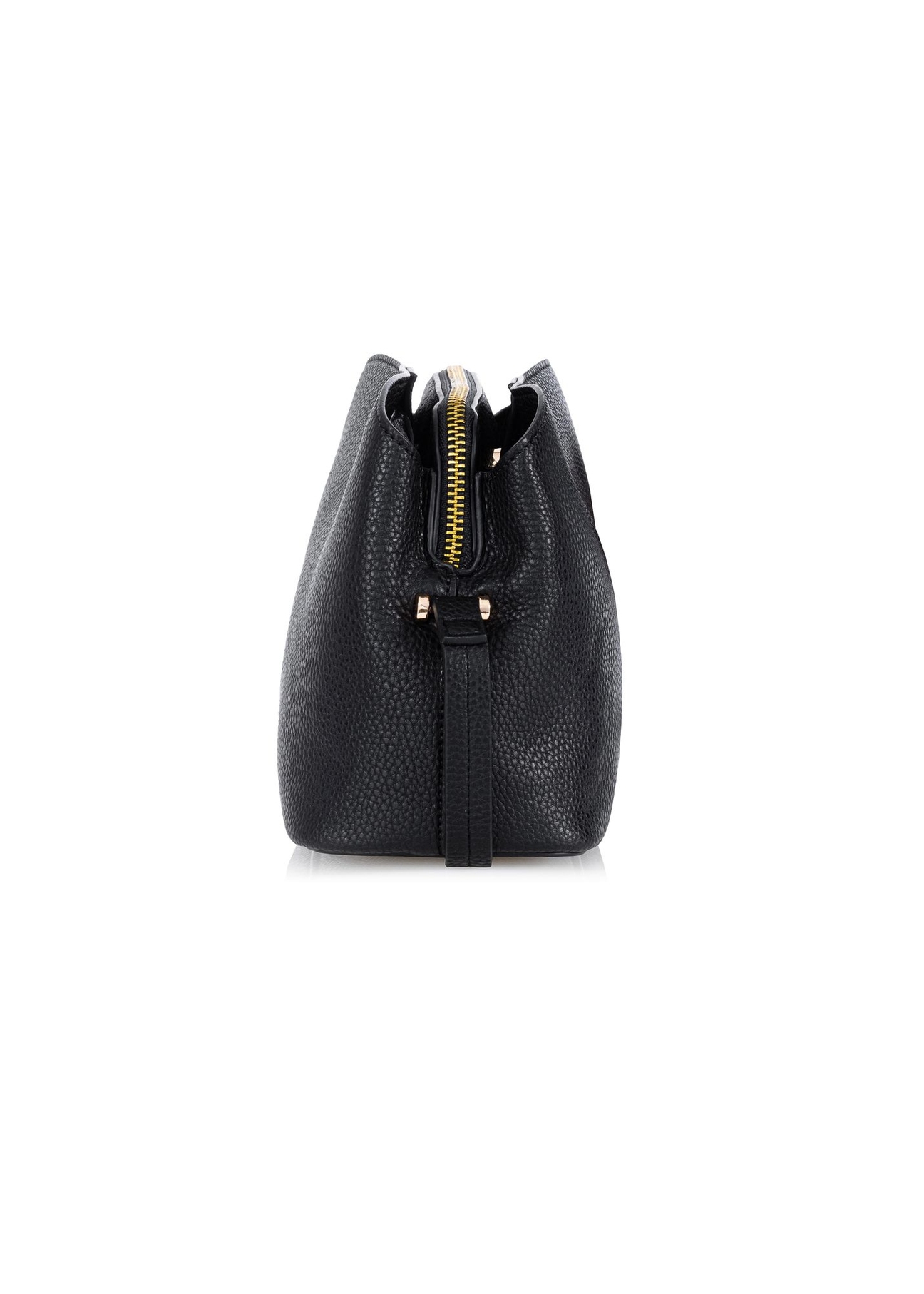 Black women's handbag with strap TOREC-0768A-99(W24)-04