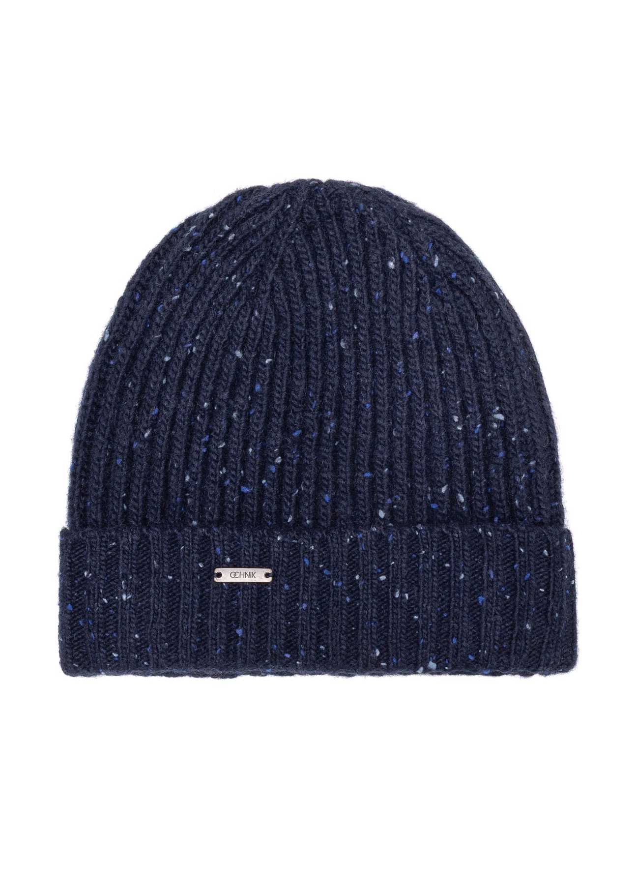 Navy blue wool men's hat CZAMT-0089-69(Z25) - front product view on white background.