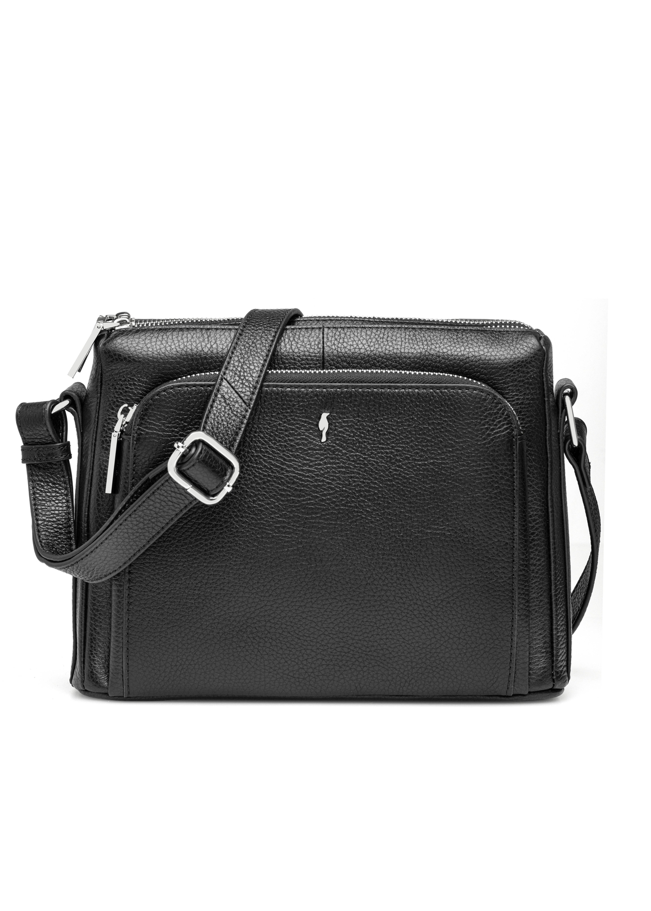 Black leather women's handbag TORES-1217-9I(W26)