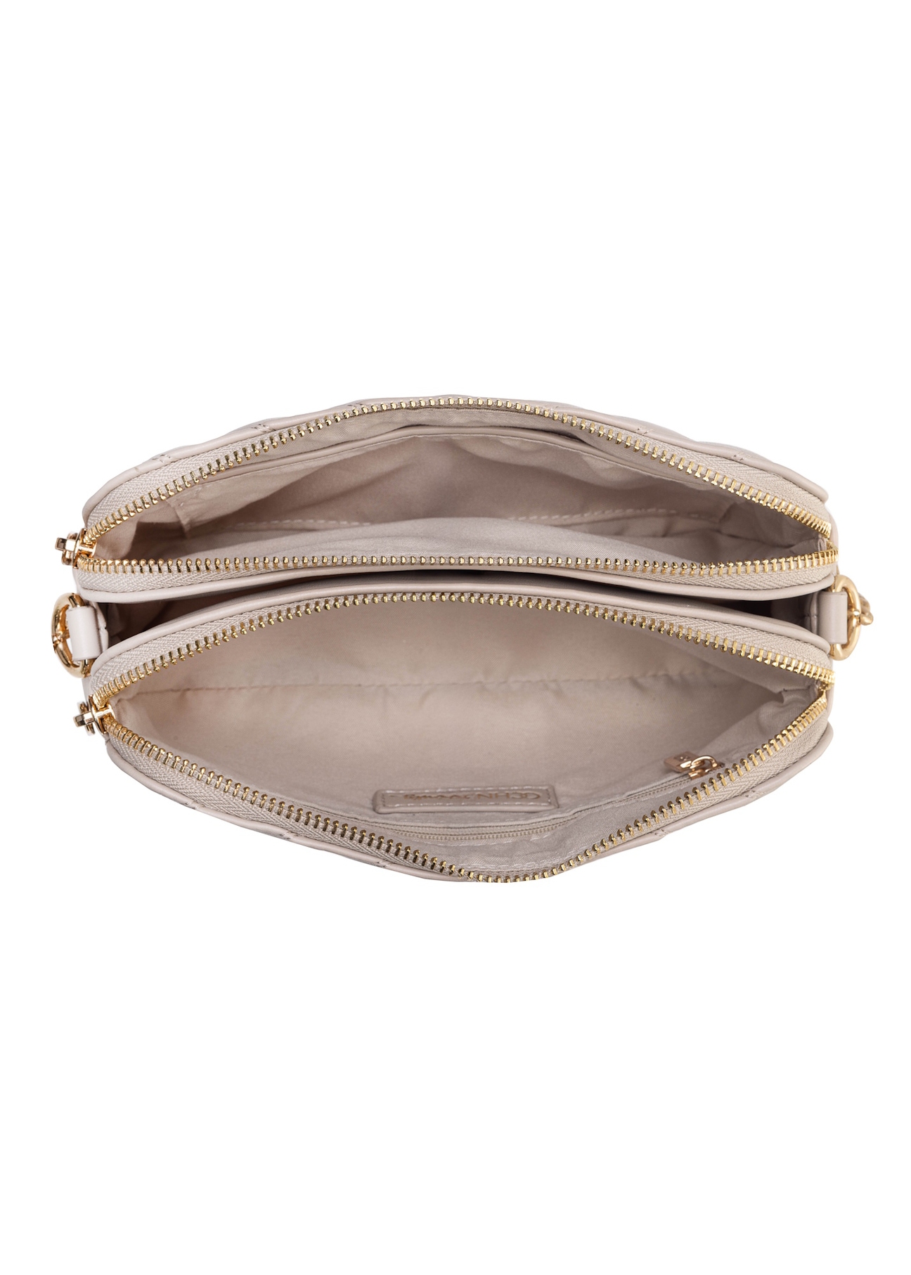 Small cream women's handbag TOREC-1051-12(Z25), product view inside on white background.