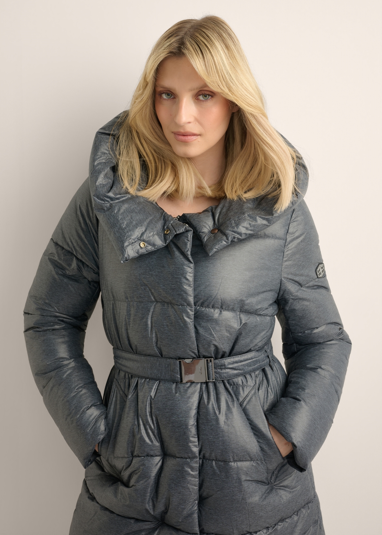 Black women's winter jacket KURDT-0663-99(Z26)