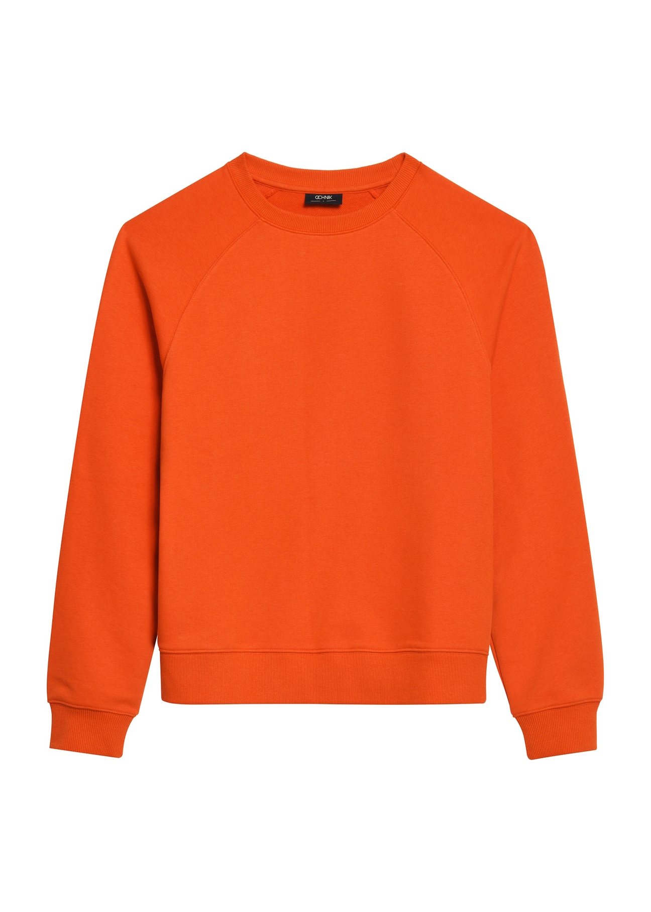 Orange women's sweatshirt BLZDT-0114-30(Z25) - front product view on white background.
