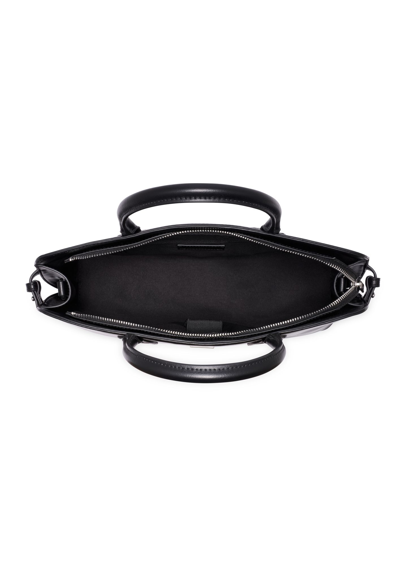 Black women's laptop bag TOREC-1351-99(Z26) - product view from above, on a white background.