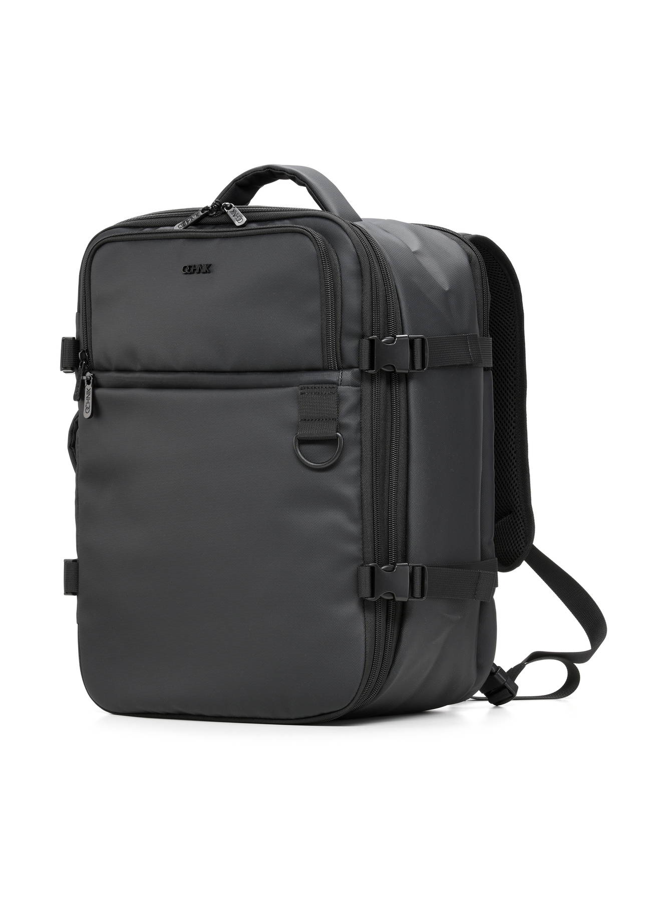 Large black men's backpack TORMN-0414-99(W26) - diagonal product view, on a white background.