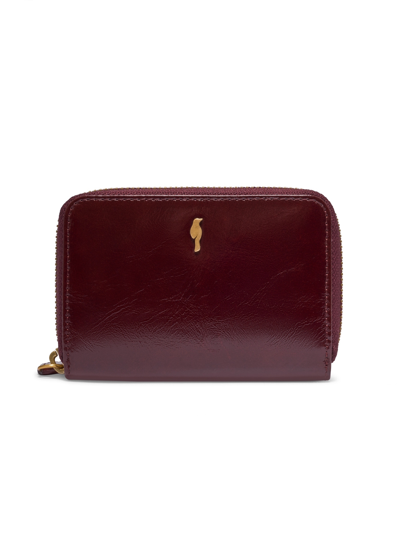 Burgundy small women's wallet PORES-1021-4E(Z26), front product view on a light background.