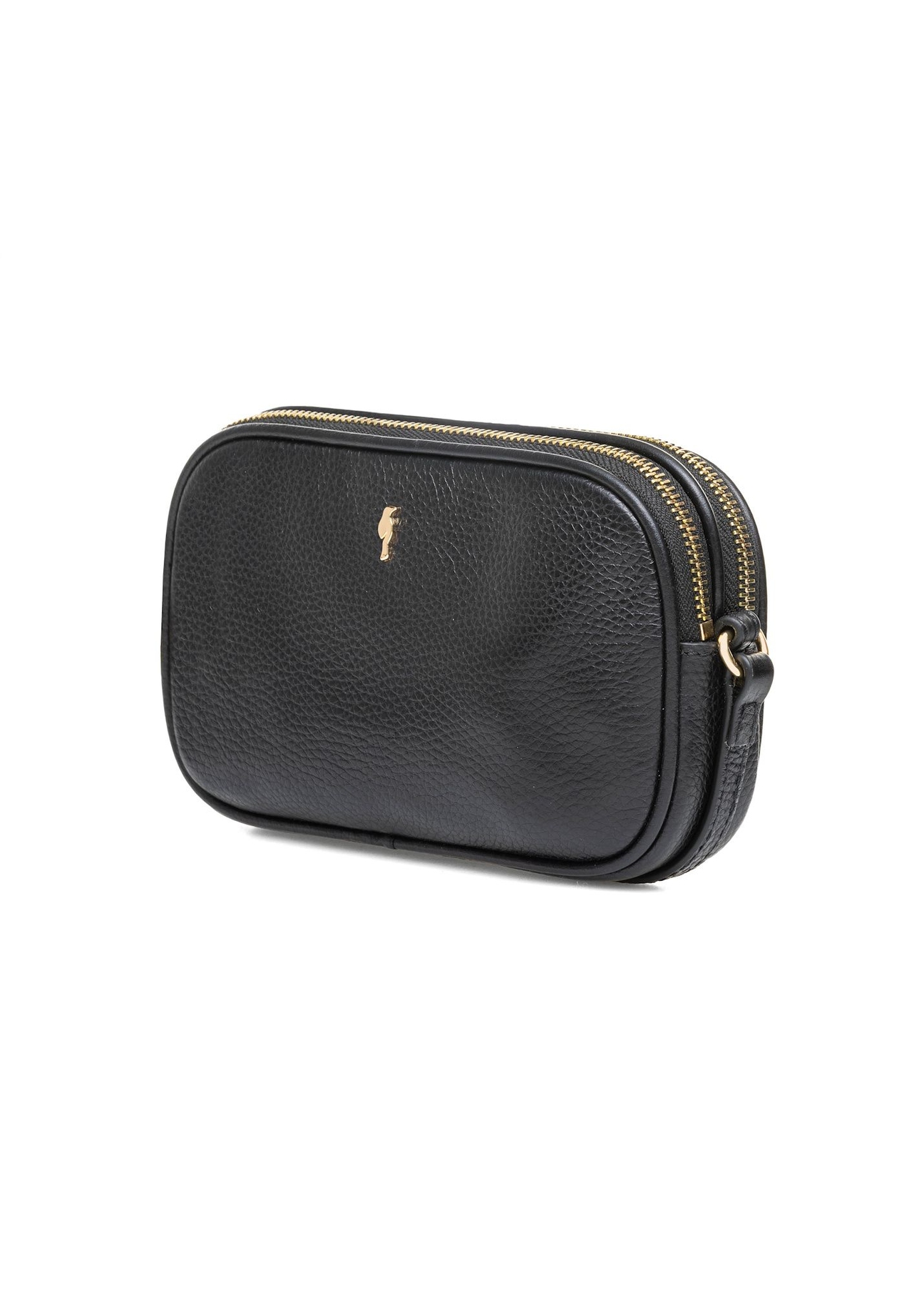 Small black leather women's handbag TORES-1152-9I(Z26), diagonal product view on a white background.