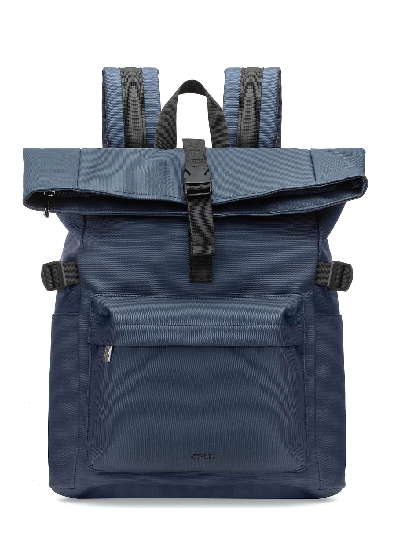 Navy blue large backpack PLCMN-0015-69(Z25), product view from the front on a white background.