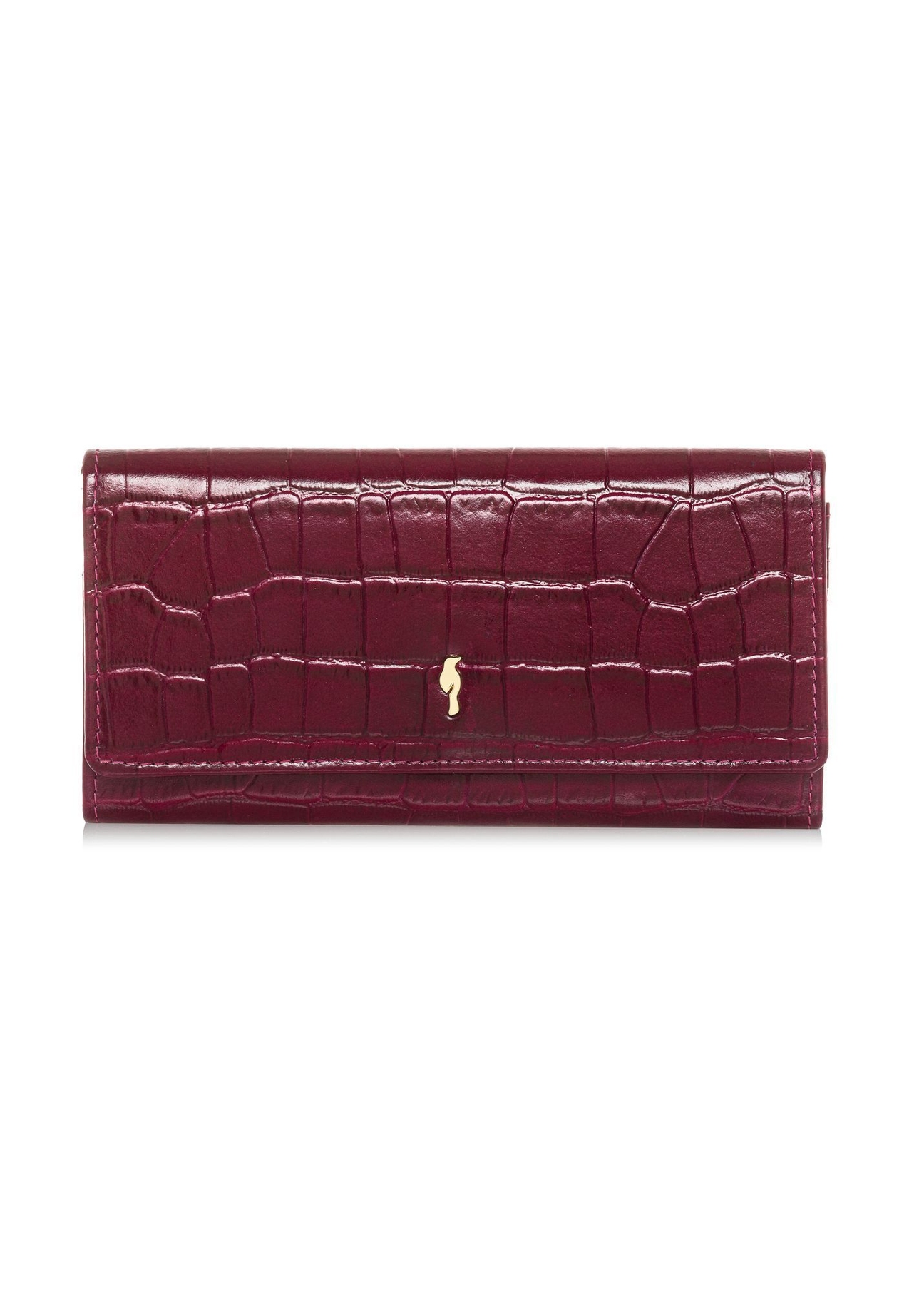 Women's leather pink wallet PORES-0889B-5B(Z26), front product view on white background.