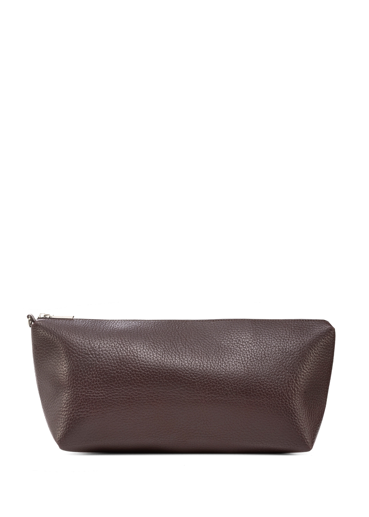 Large brown shopper bag TOREC-0995A-89(Z25), front view of the detachable pouch on a white background.