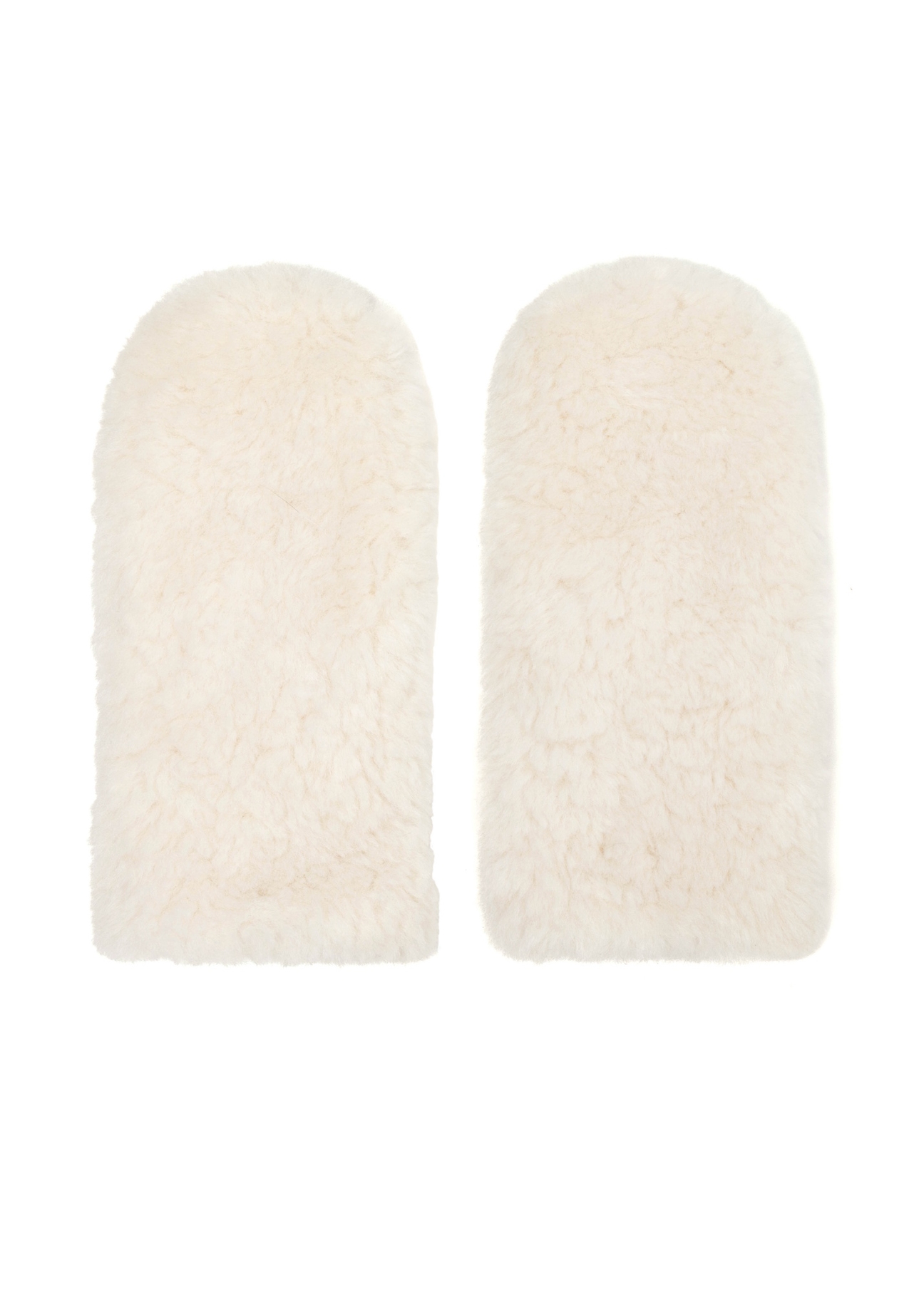 Cream-colored women's winter gloves REKDF-0036-0B(Z26), front view on a white background.