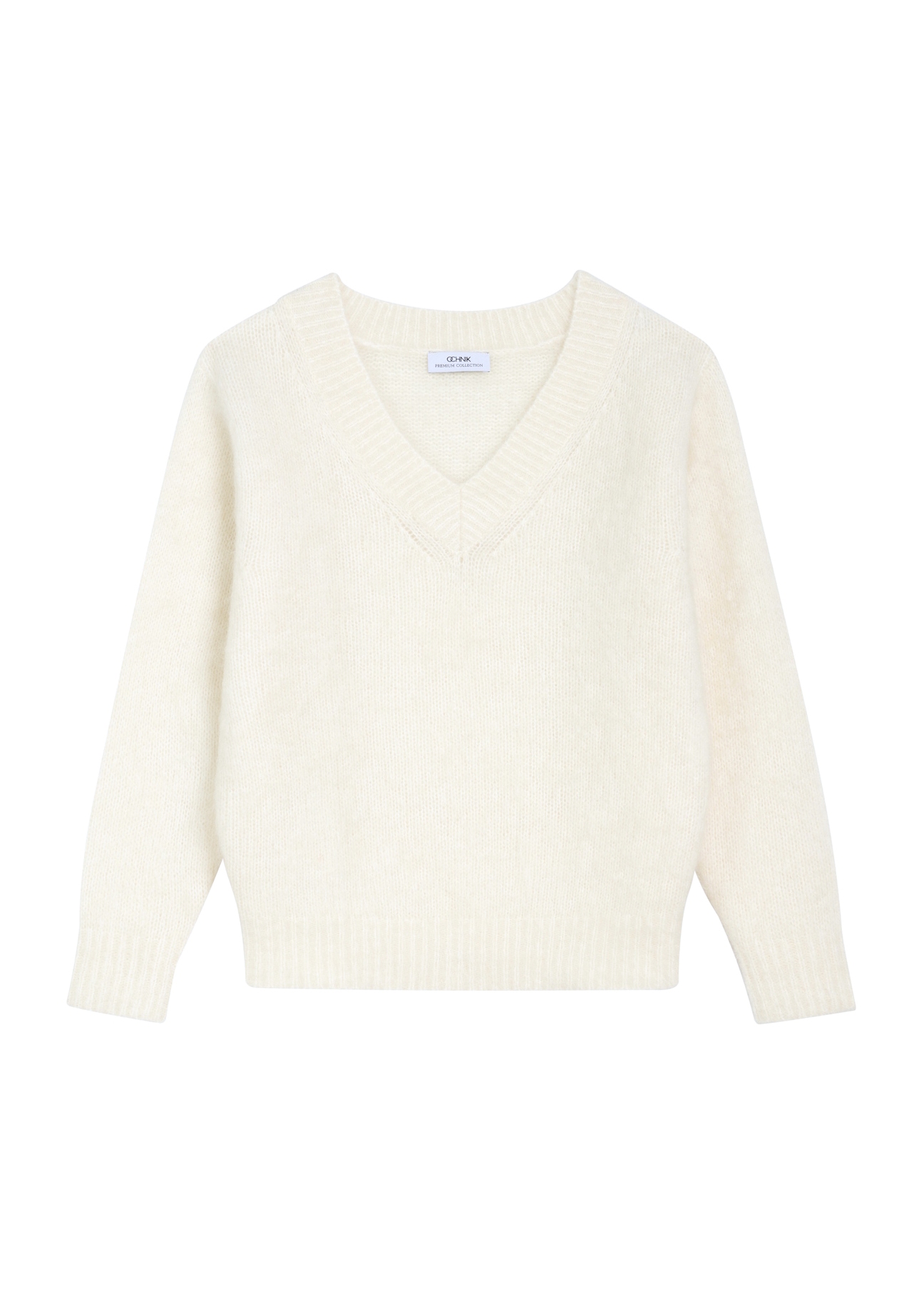 Cream women's mohair sweater SWEDT-0235-12(Z25)