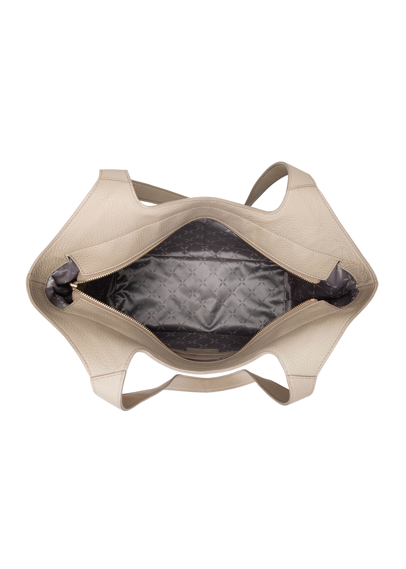 Large women's leather handbag TORES-1205-1B(W26), product view inside on white background.