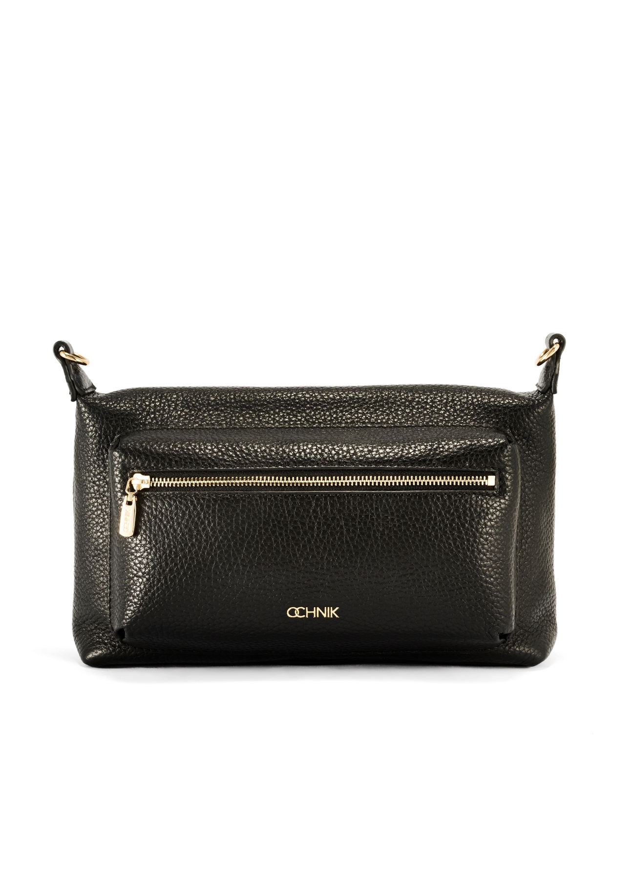 Black leather women's handbag TORES-1161-99(Z25), product view from the back on a white background.