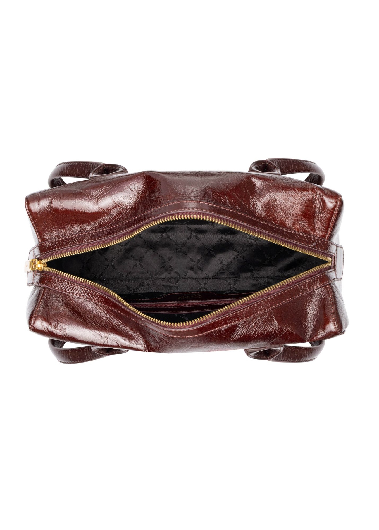 Leather burgundy women's shoulder bag TORES-1392-4E(Z26) - product view from above, on a white background.