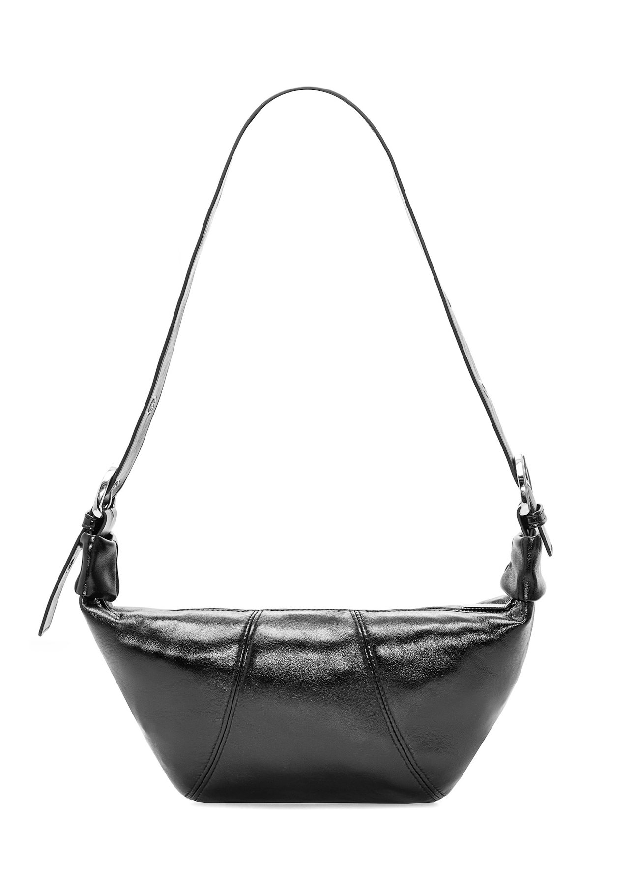 Black small women's waist bag TOREC-1087-99(Z25), back view of the product on a white background.