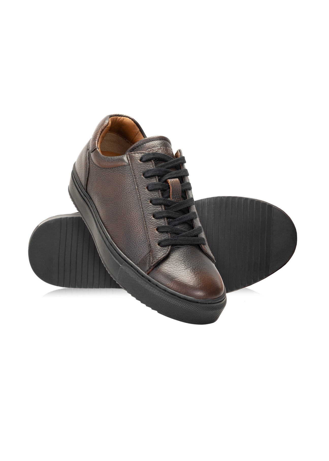 Men's brown leather shoes BUTYM-0519-09(Z25)
