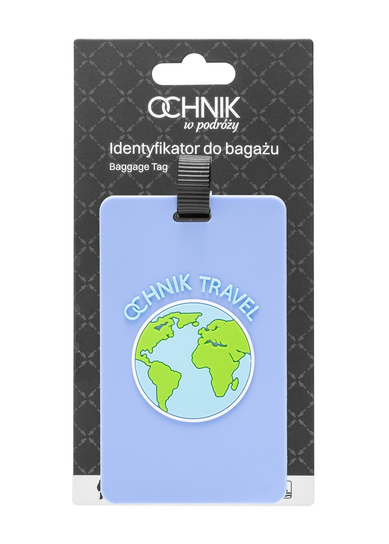 Luggage tag AW-012-0009-7P(W26), front product view on white background.