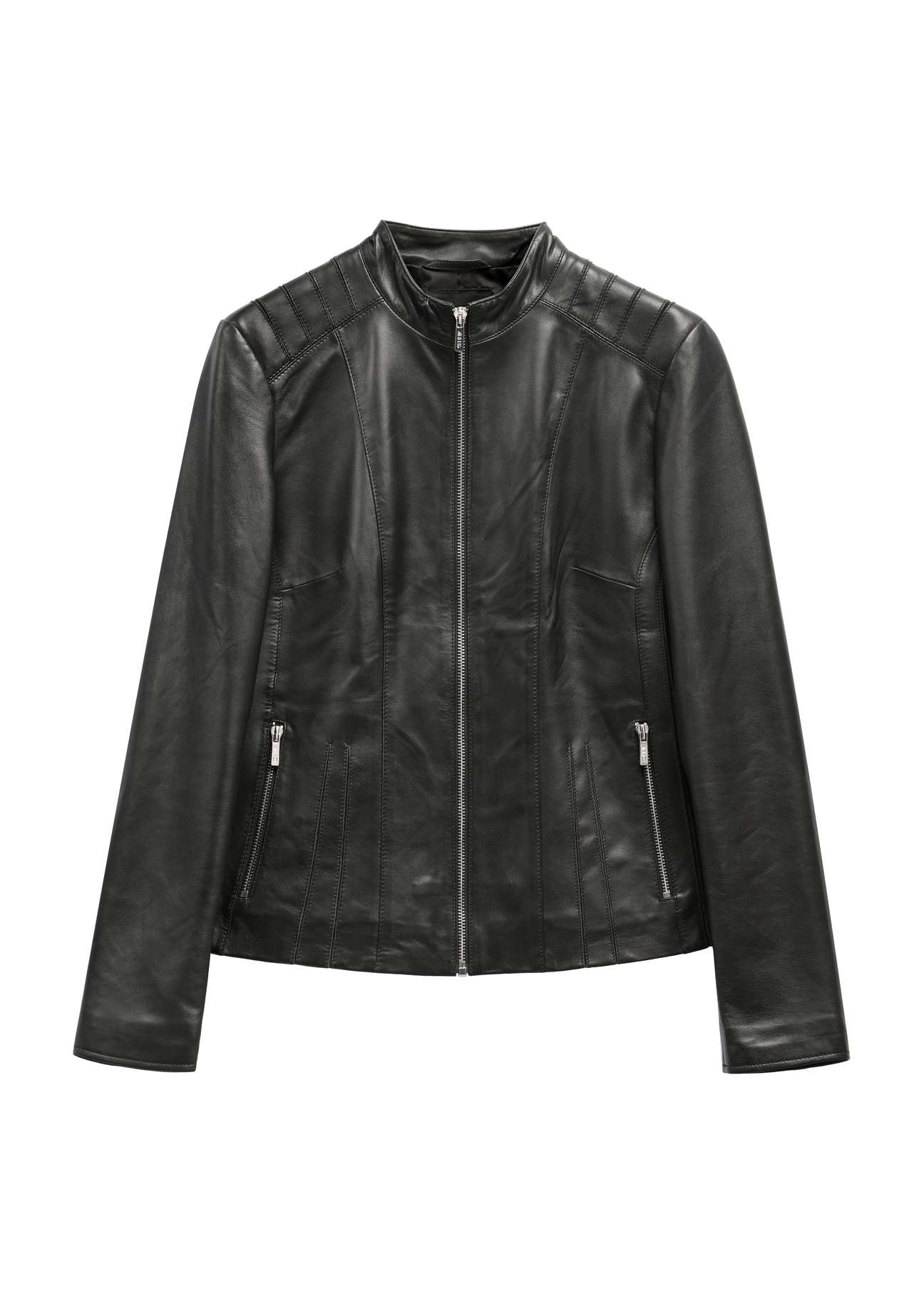 Black women's leather jacket KURDS-0531-99(KS)