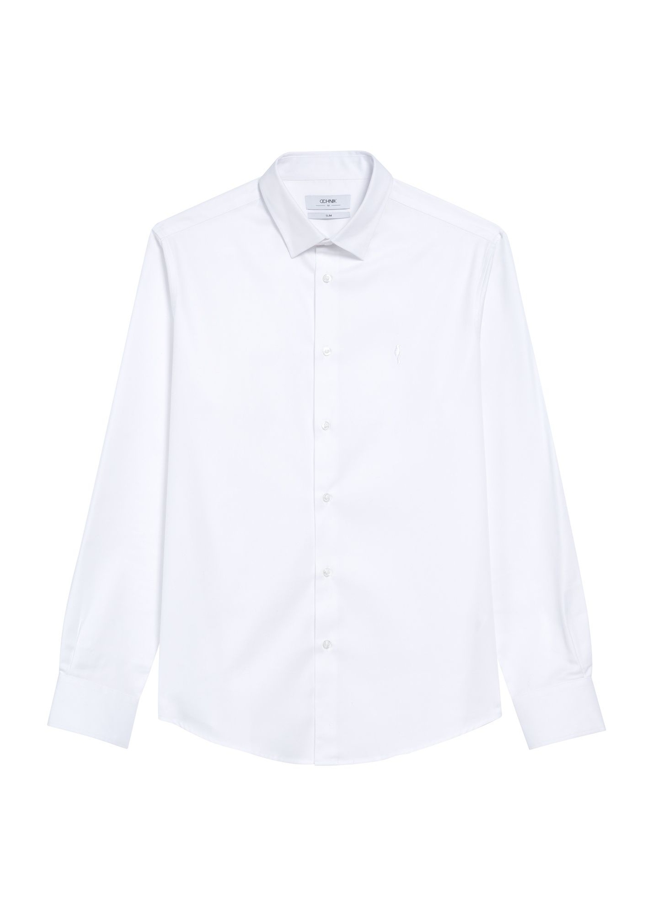 White men's shirt KOSMT-0351-11(Z25) - front product view on white background.