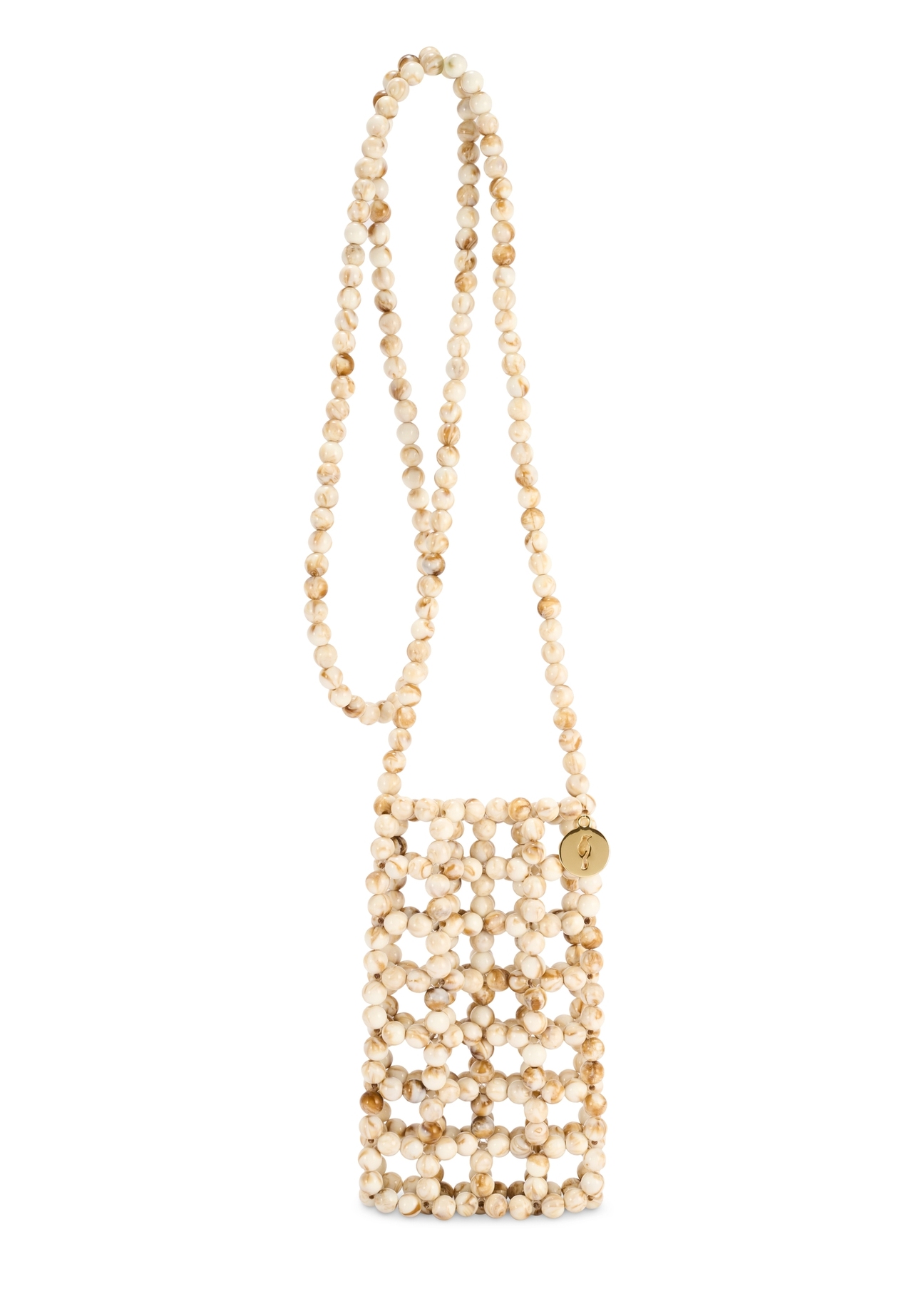Beaded phone case TOREC-1145-0C(W26) - front product view, on white background.