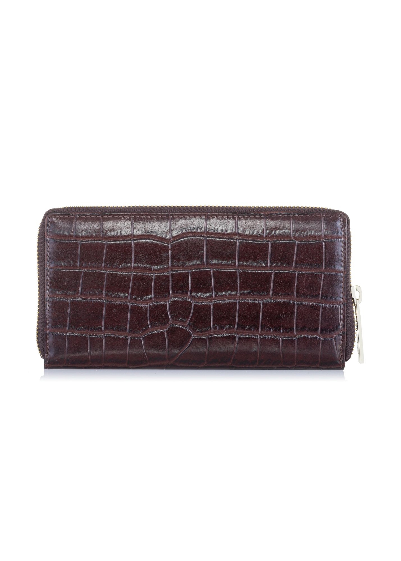 Large brown croco women's wallet PORES-0844-89(W23)-04