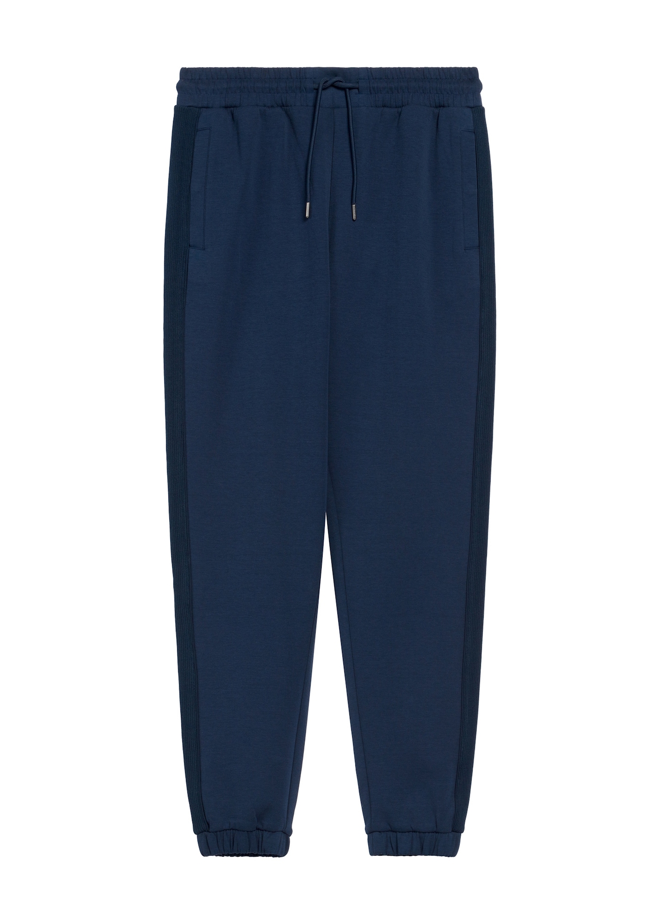 Navy blue men's trousers SPOMT-0111-68(Z25), front product view on white background.