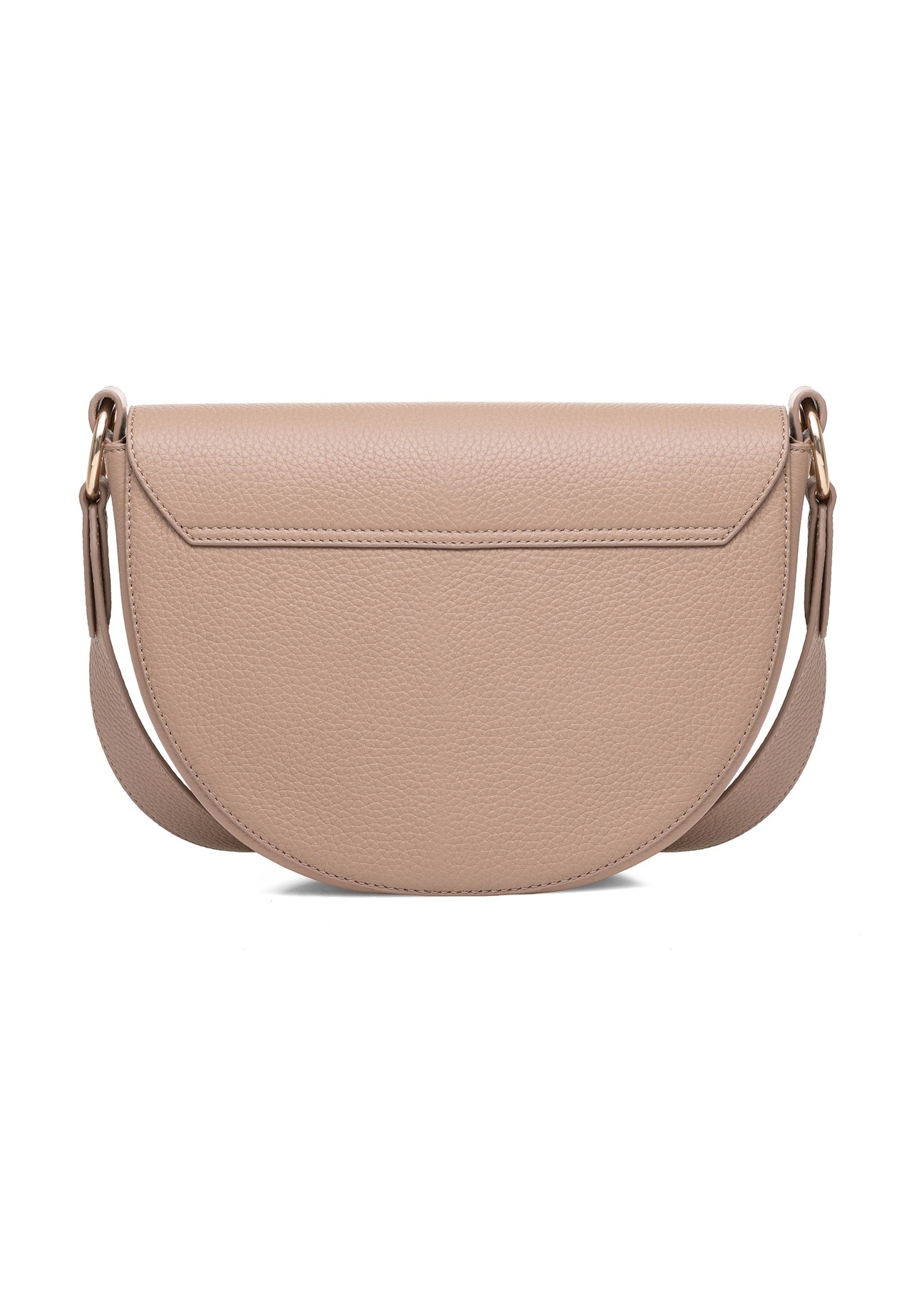 Beige leather women's handbag TORES-0895D-81(Z25), product view from the back on white background.