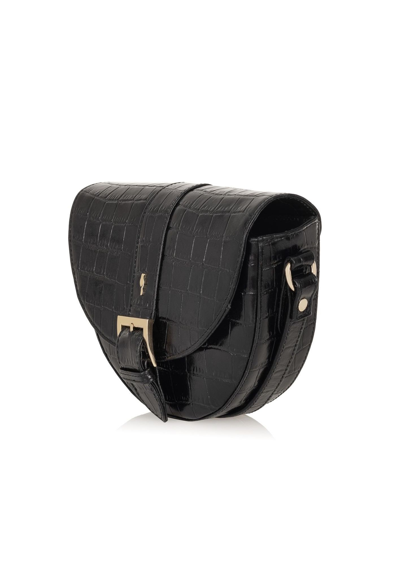 Women's leather messenger bag TORES-0707E-99(Z25), diagonal view on white background.