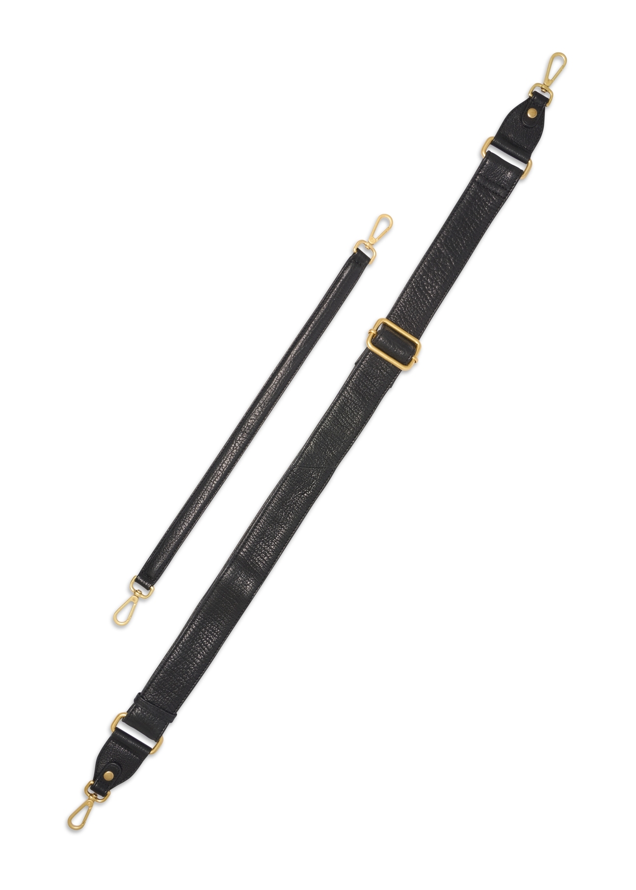 Black leather semi-circular women's handbag TORES-1336-9I(Z26), view of the product strap on a white background.