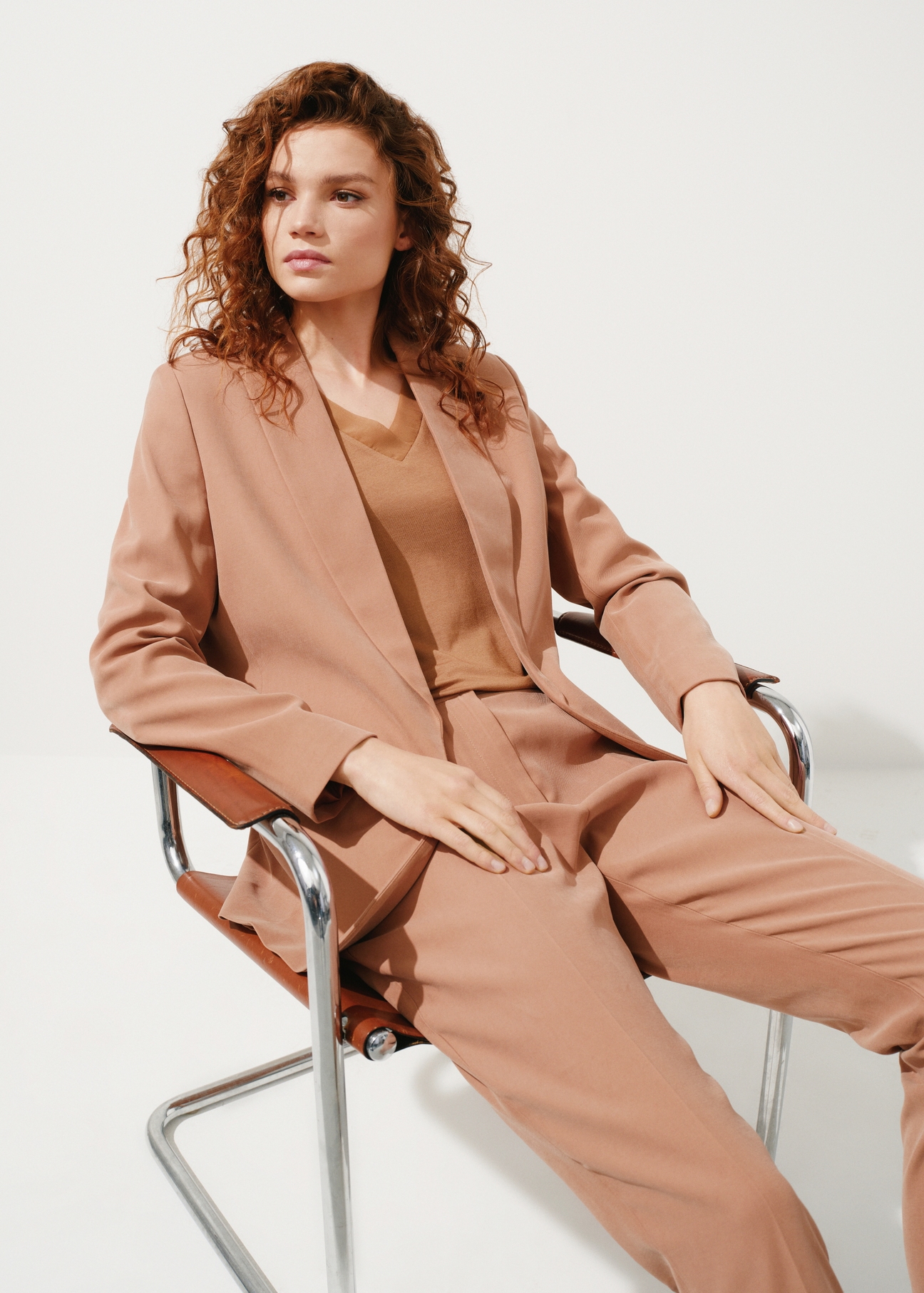 Camellia women's jacket without a clasp ZAKDT-0031-24(W24)-01