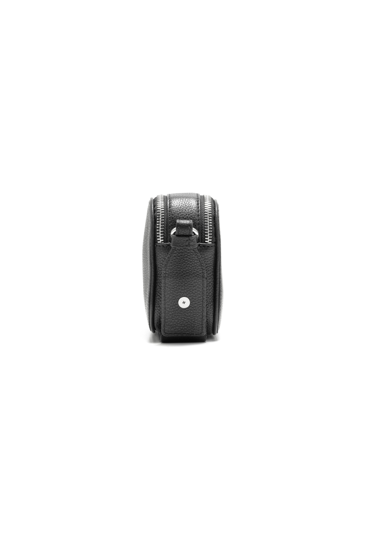 Black leather mini women's handbag TORES-1198-99(Z25), side product view on white background.